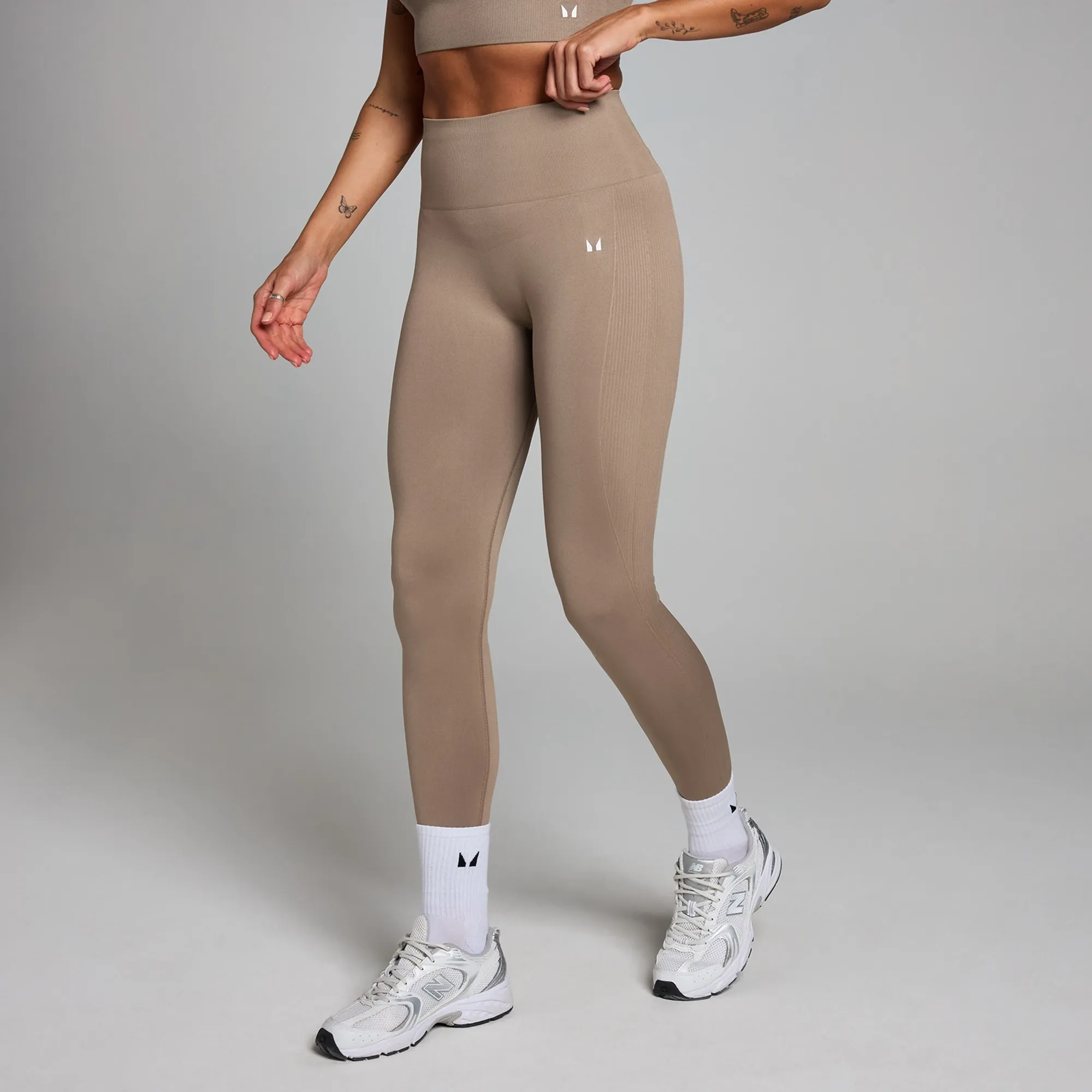 MP Women's Shape Seamless Leggings - Light Taupe - L