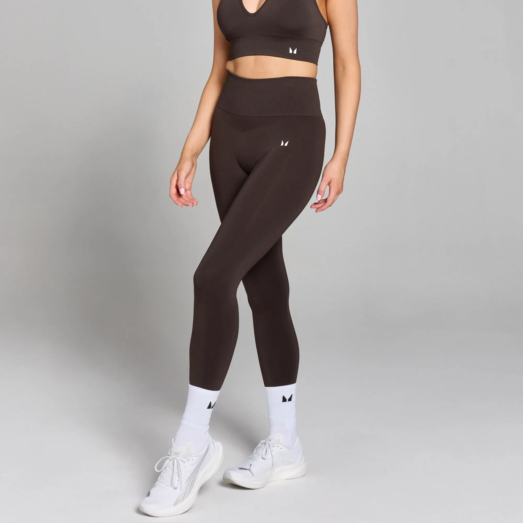 MP Women's Tempo Seamless Scrunch Leggings - Chocolate - S