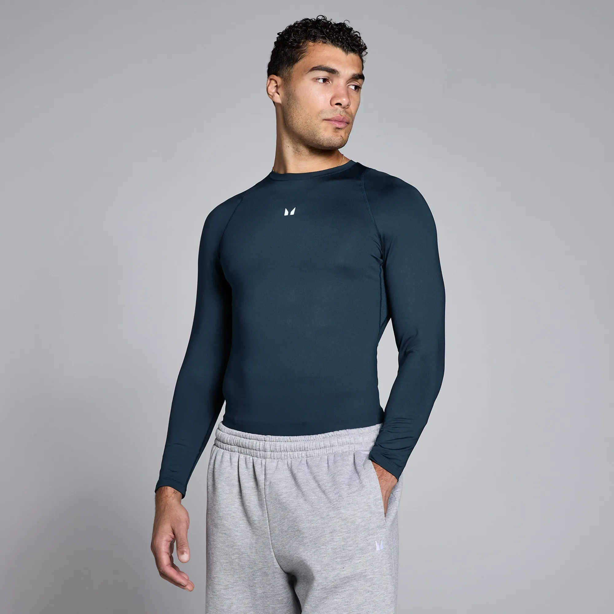 Men's Training Long Sleeve Baselayer - Dark Sapphire - XS
