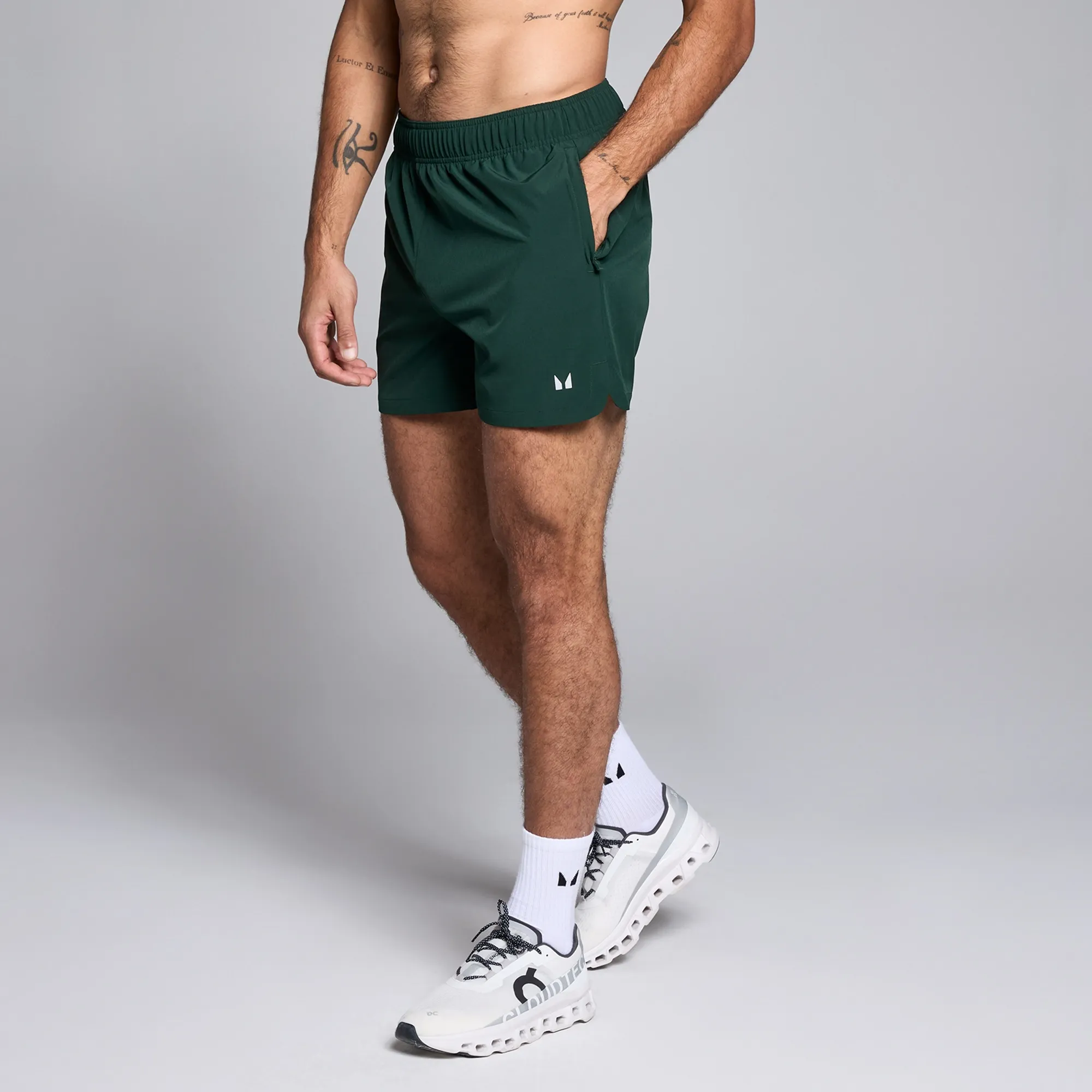 MP Men's Woven Training 5  Shorts - Dark Emerald  - S