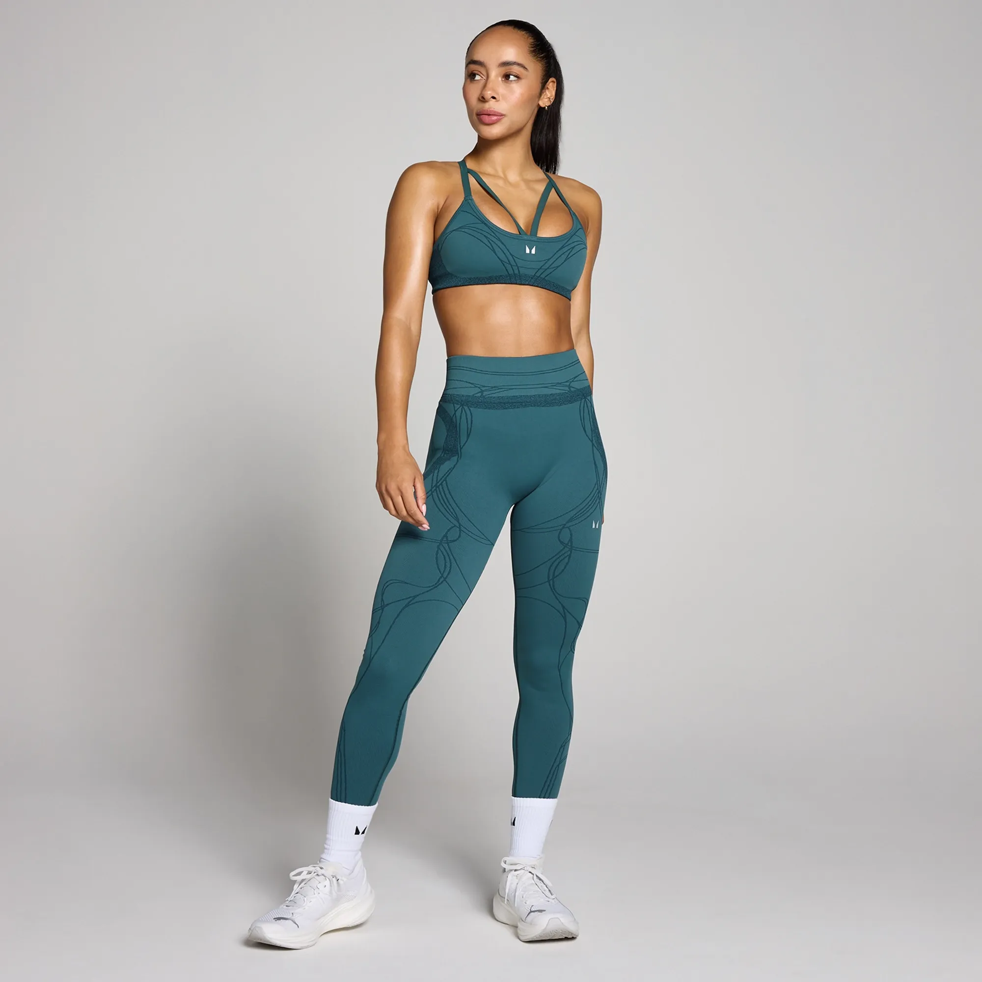 MP Women's Hybrid Seamless Leggings - Rich Teal - XS