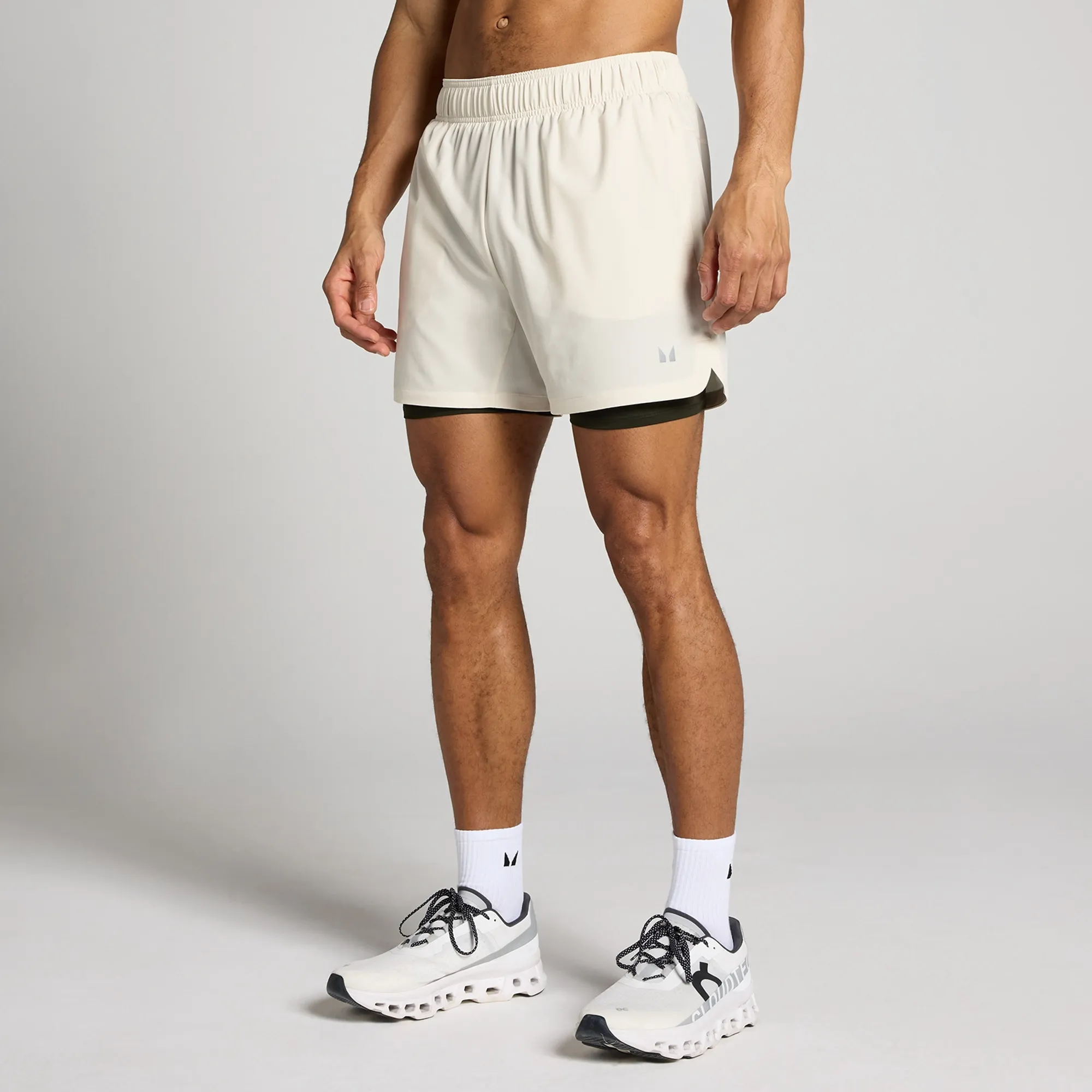 MP Men's 5  2-in-1 Training Shorts - Bone