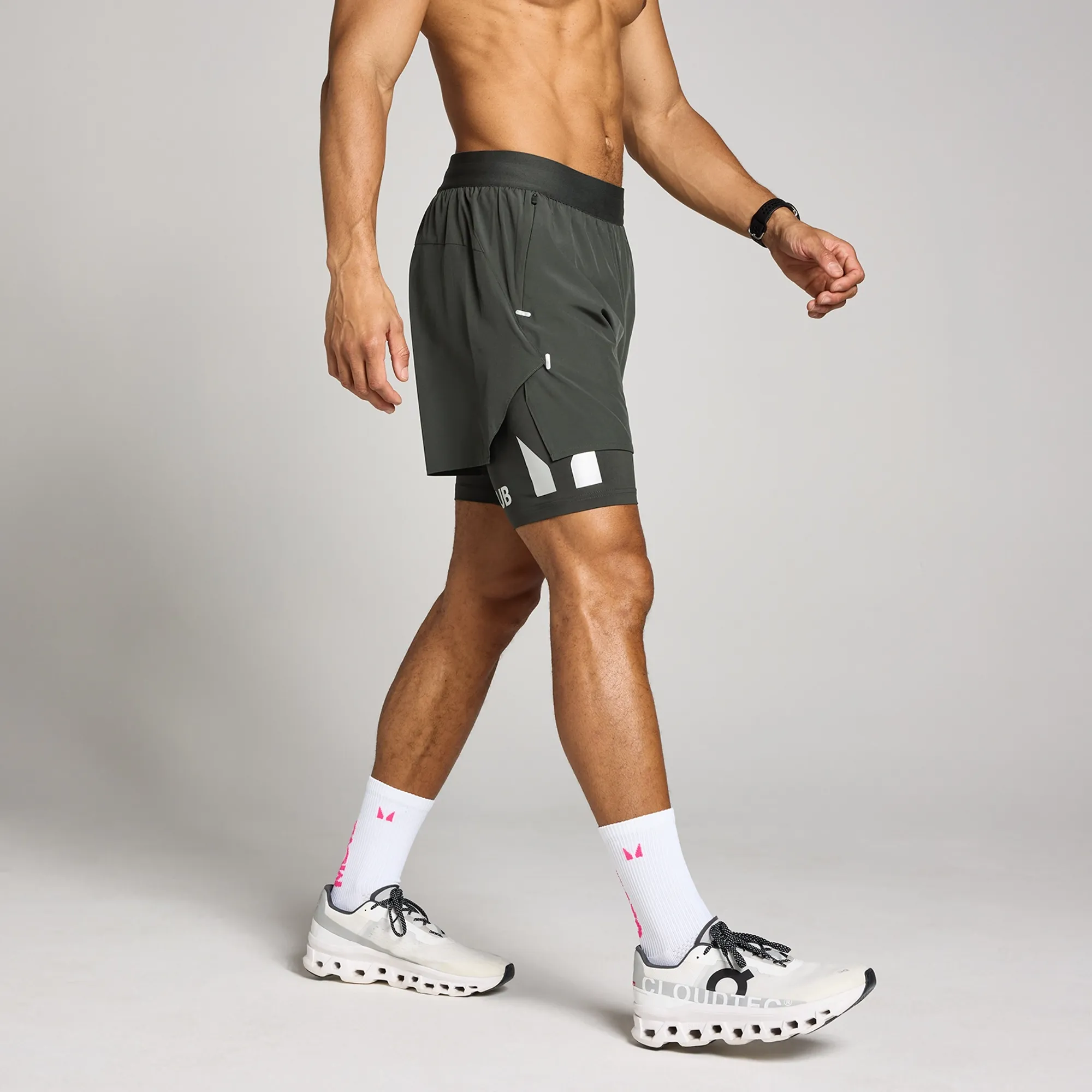 MP Men's Hybrid Lightweight 5  2-in-1 Shorts - Washed Black