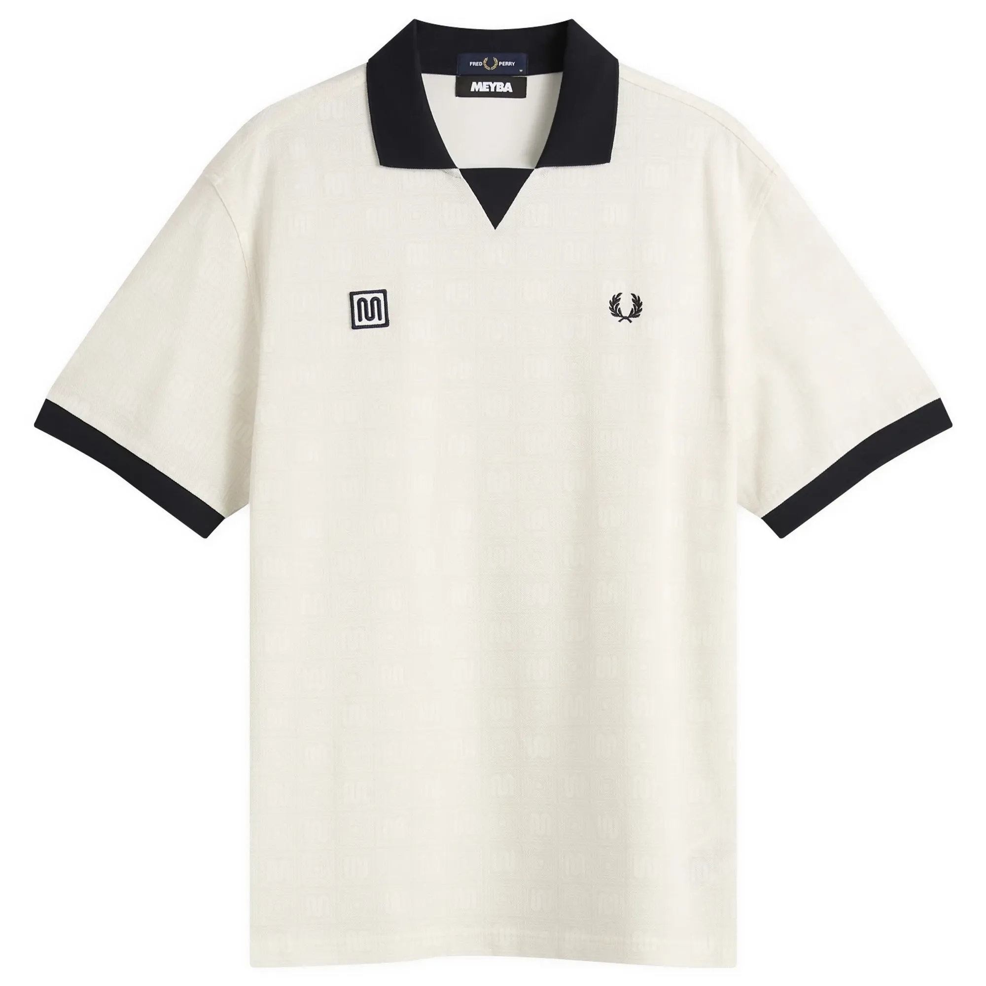 Fred Perry Men's Meyba Printed Polo Shirt Ecru