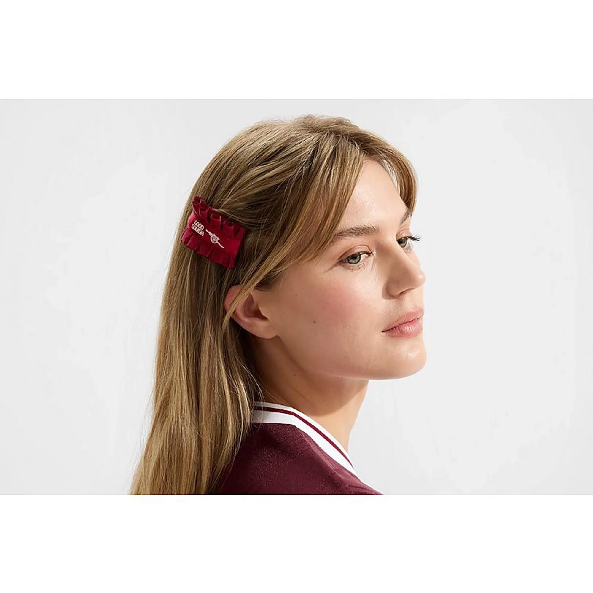 Arsenal AWFC x Good Squish Burgundy Baby Clip, Red