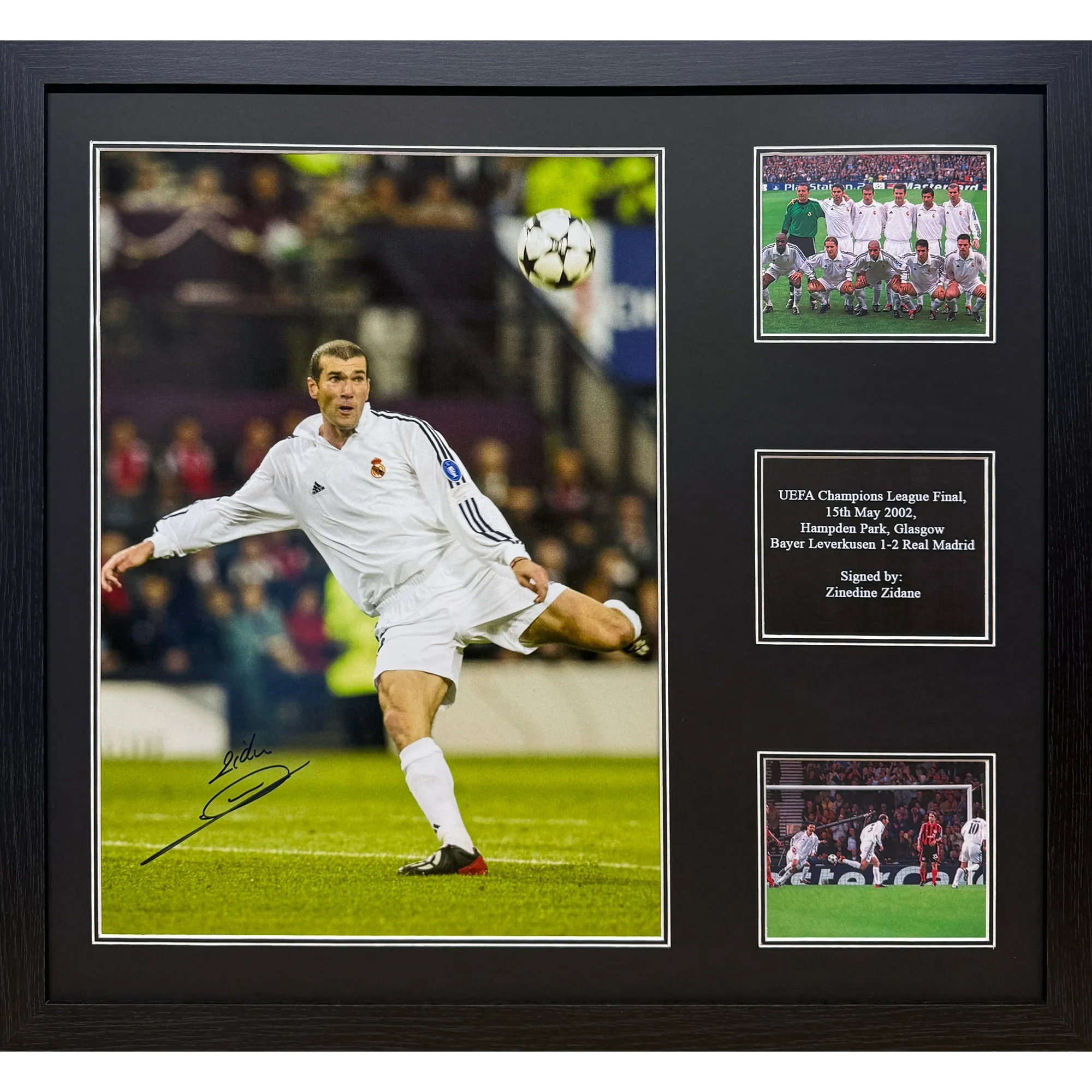 Real Madrid Zinedine Zidane Signed Champions League Final Goal 16x20 Photo