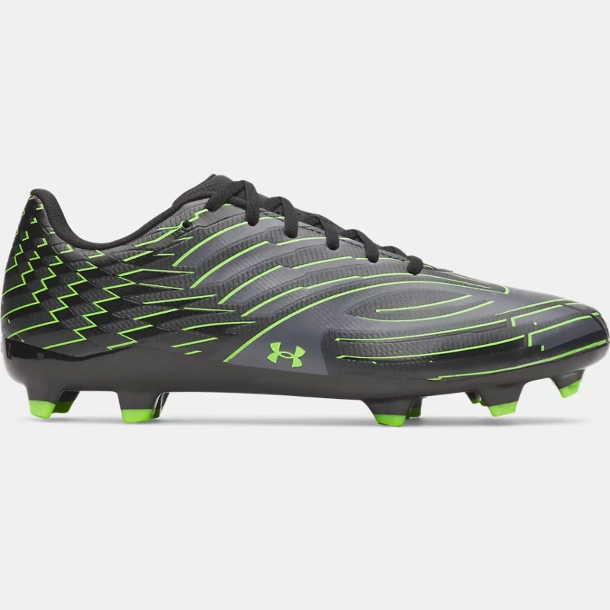 Under Armour  Shadow Select 4 FG Unisex Soccer Cleats Black / Titan Gray / Hyper Green 9.5