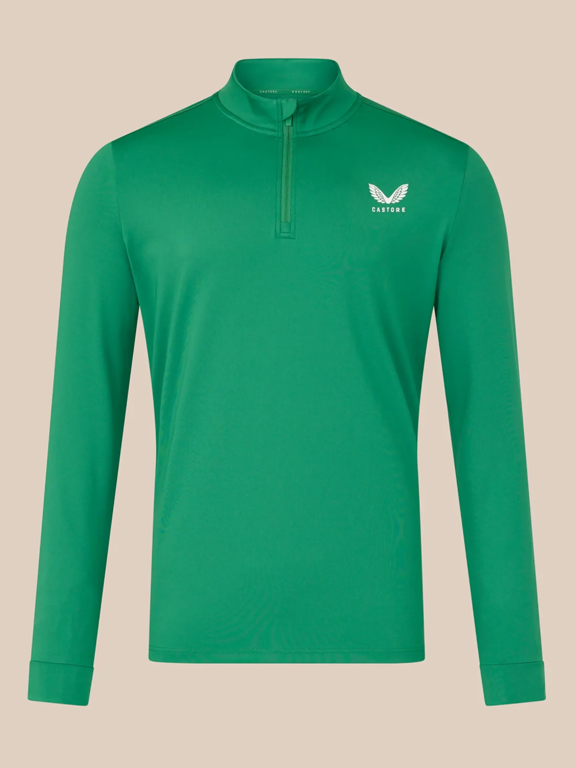 Castore Men's Training Quarter Zip Long Sleeve Top - Green