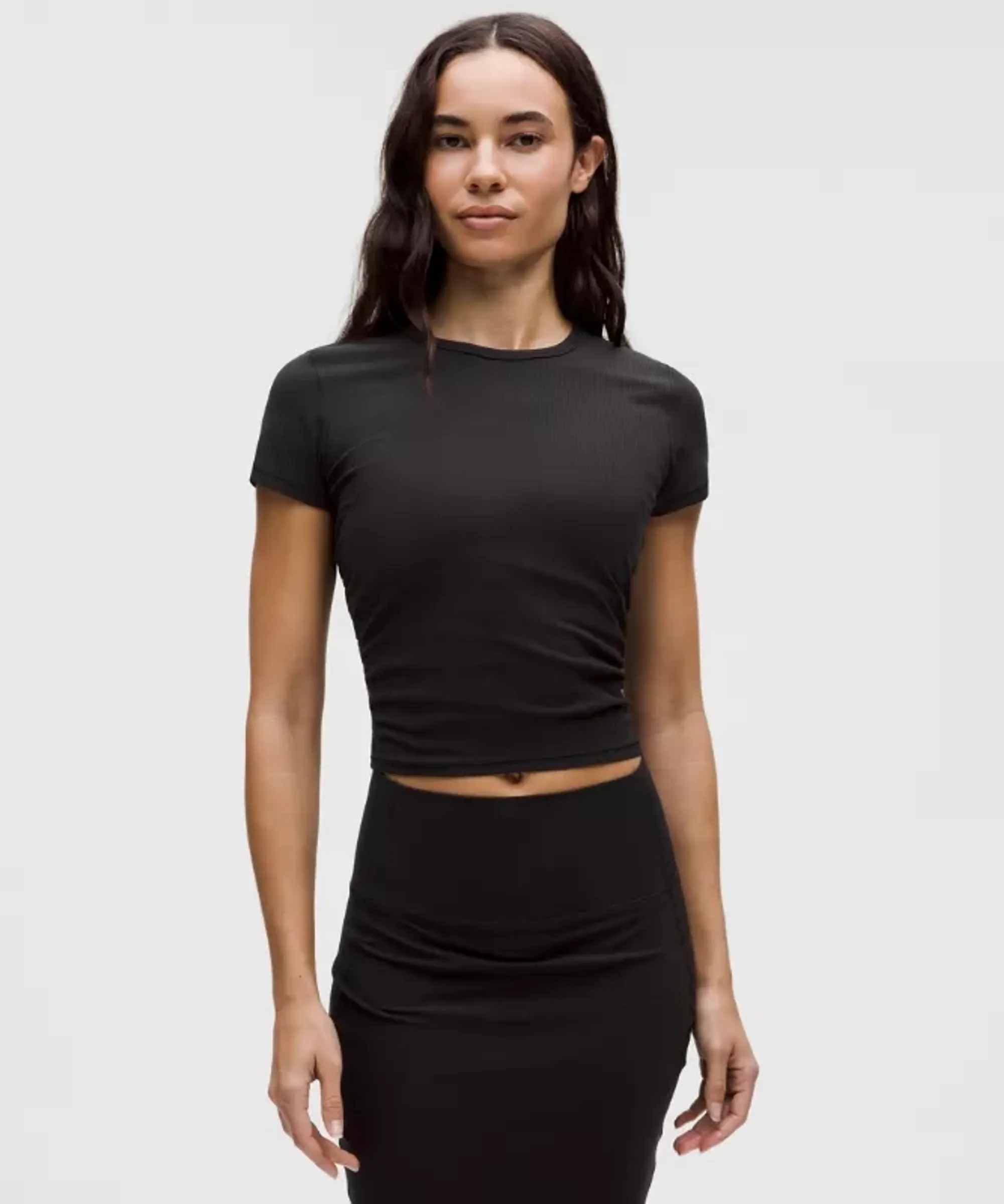 lululemon – Women's All It Takes Ribbed Nulu T-Shirt – Color Black – Size 0