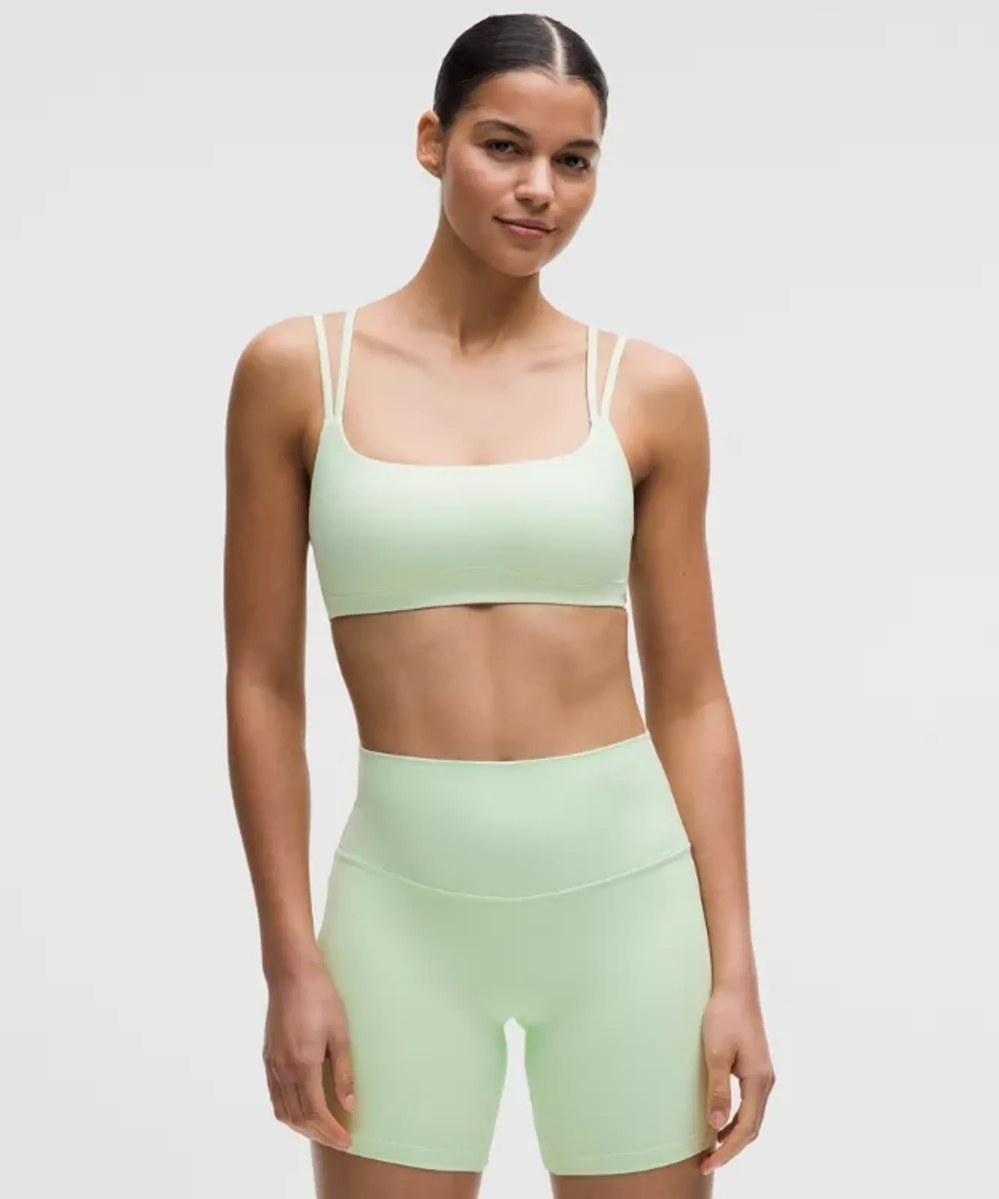 lululemon – Women's Like a Cloud Double-Strap Sports Bra Light Support, B/C Cup – Color Green/Pastel – Size 10