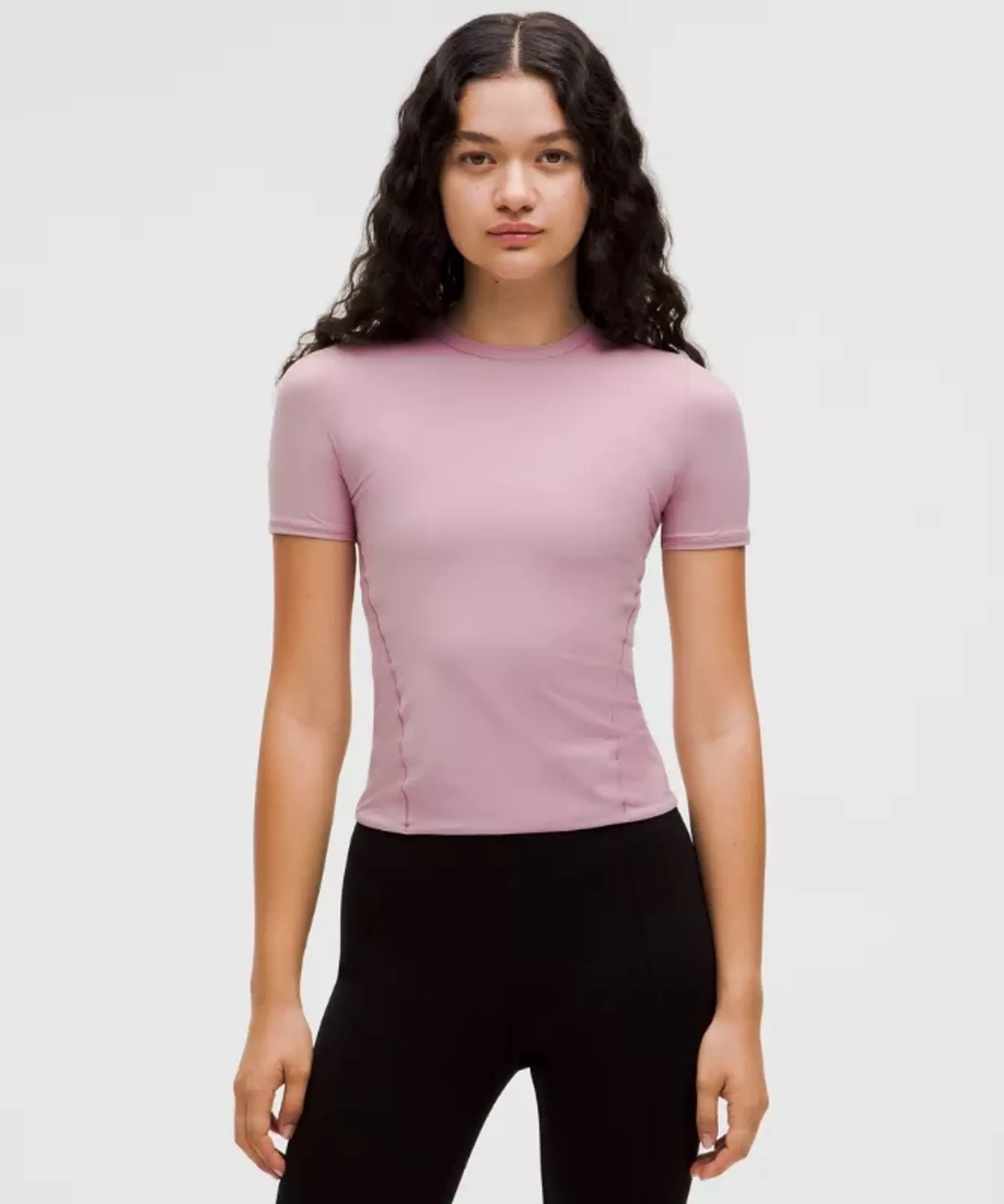 lululemon – Women's Wundermost Ultra-Soft Nulu Hip-Length Crewneck Shirt – Color Yellow – Size Large