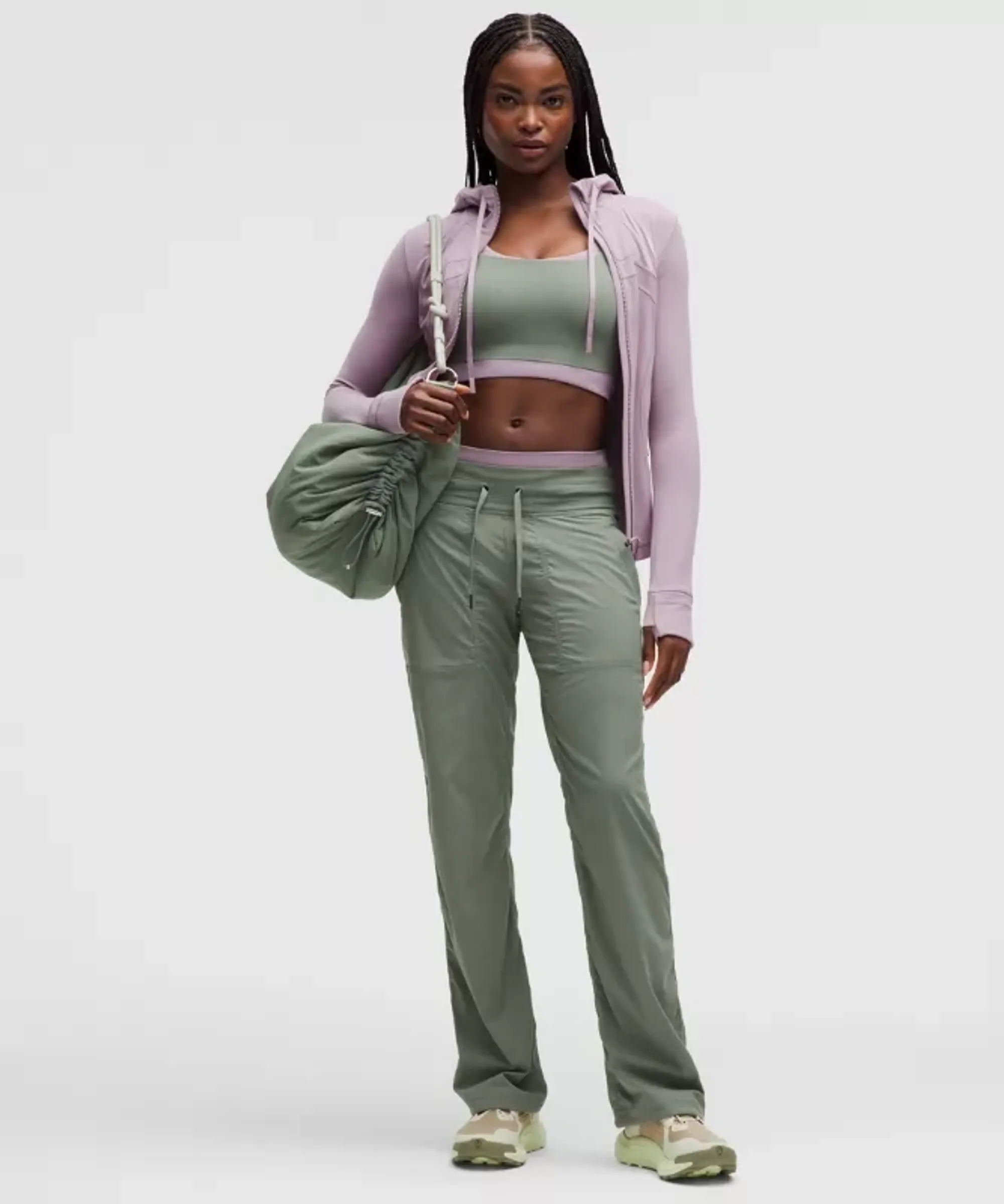 lululemon – Women's Dance Studio Mid-Rise Pants Regular – Color Green/Pastel – Size 0