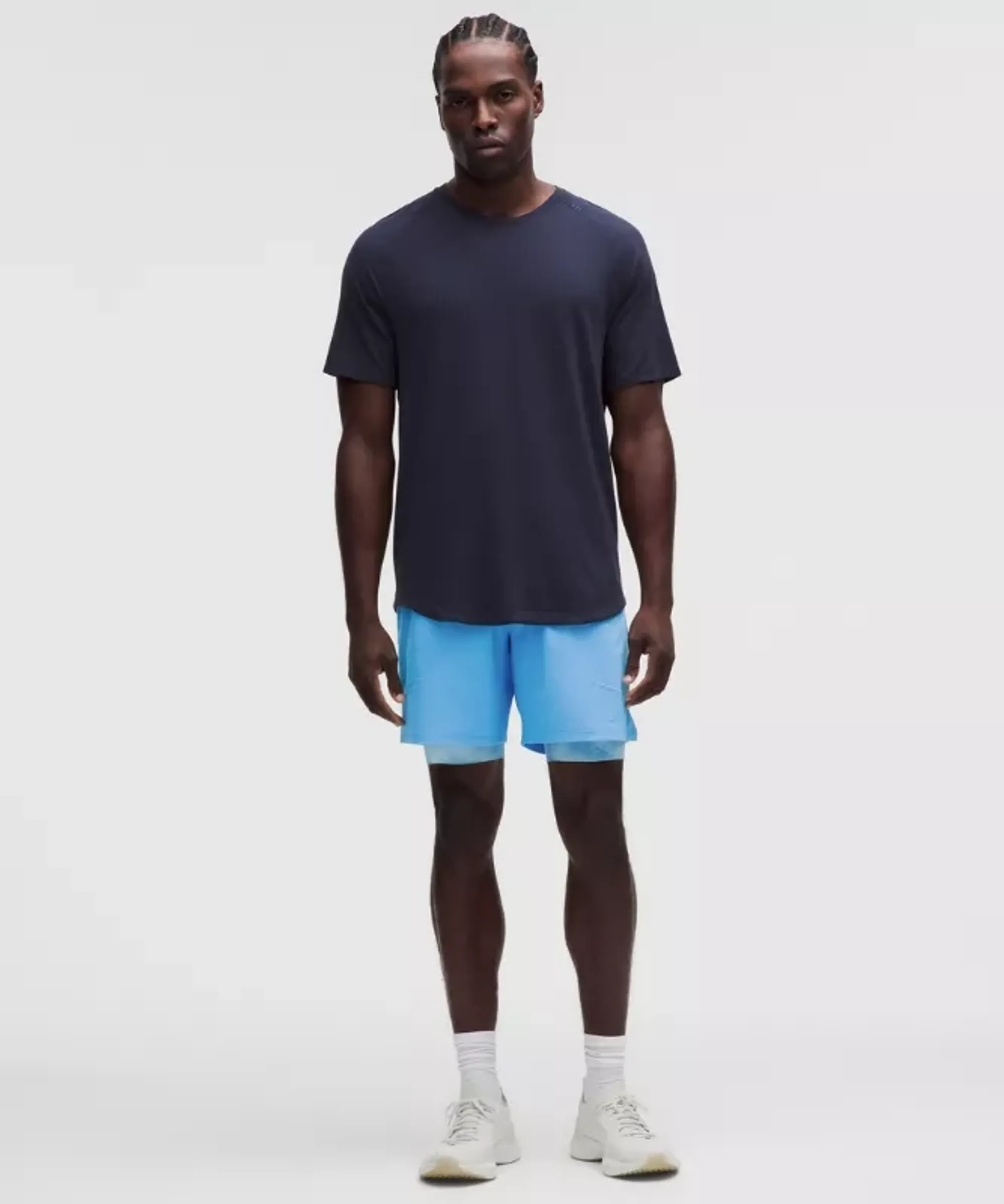 lululemon – Men's License to Train Lined Shorts – 7" – Color Blue – Size Large