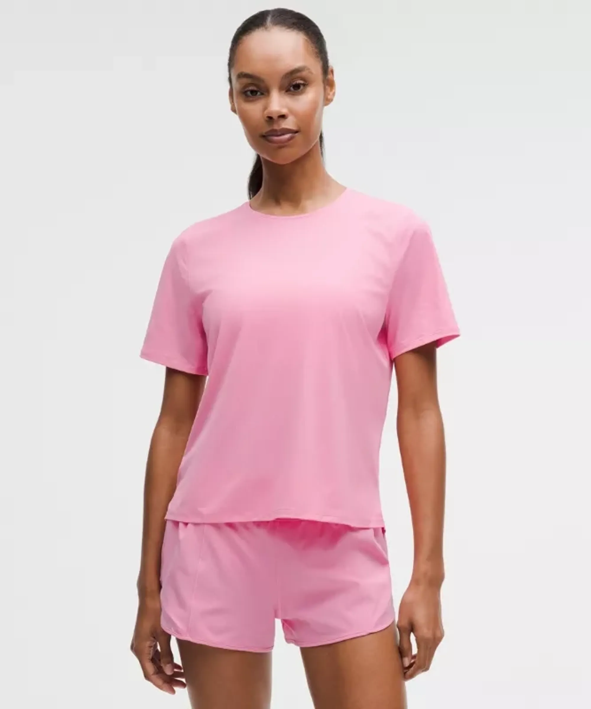 lululemon – Women's Lightweight Running Short-Sleeve Shirt – Color Pink – Size XL