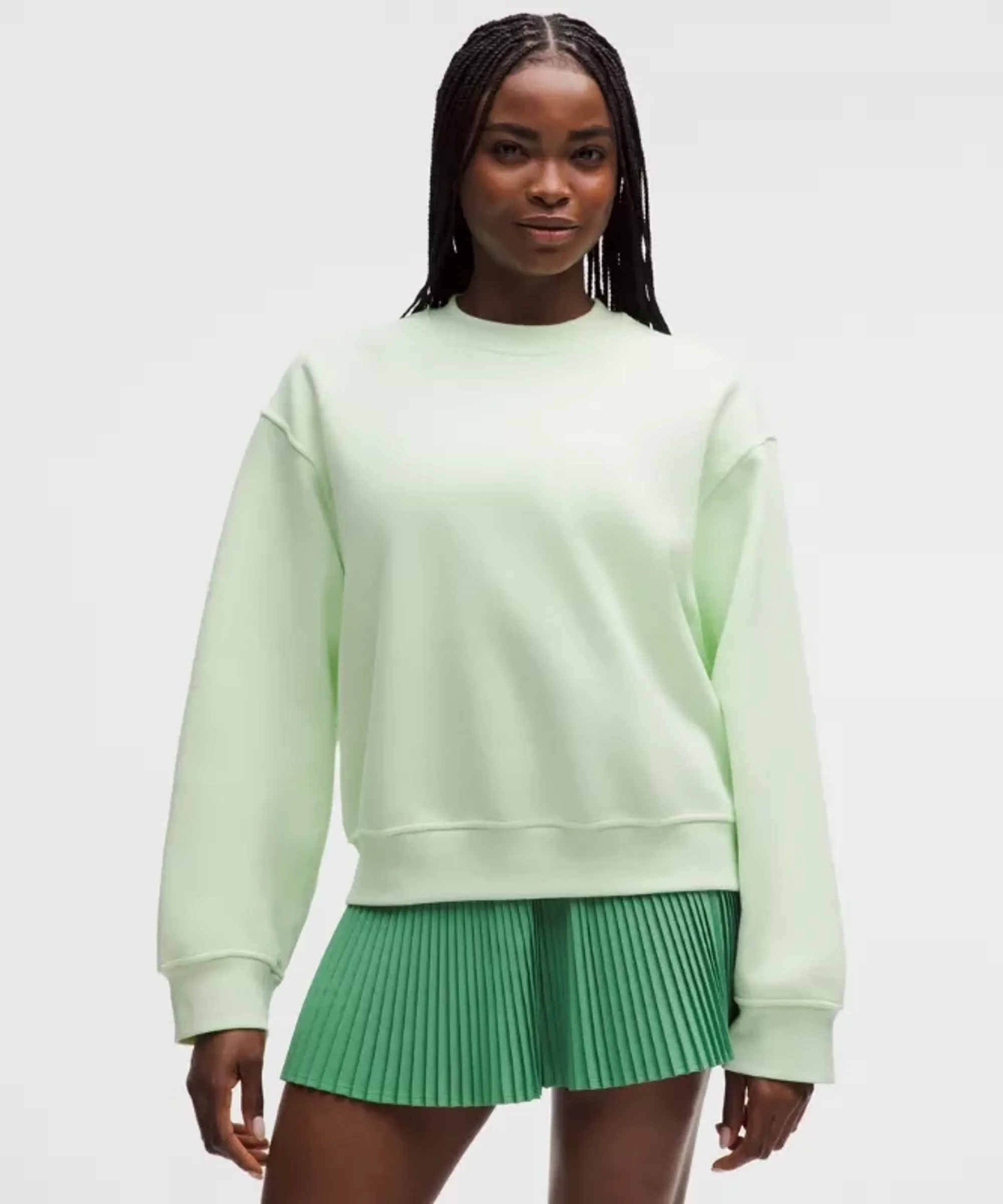lululemon – Women's Steady State Crew Sweatshirt – Color Green/Pastel – Size Large