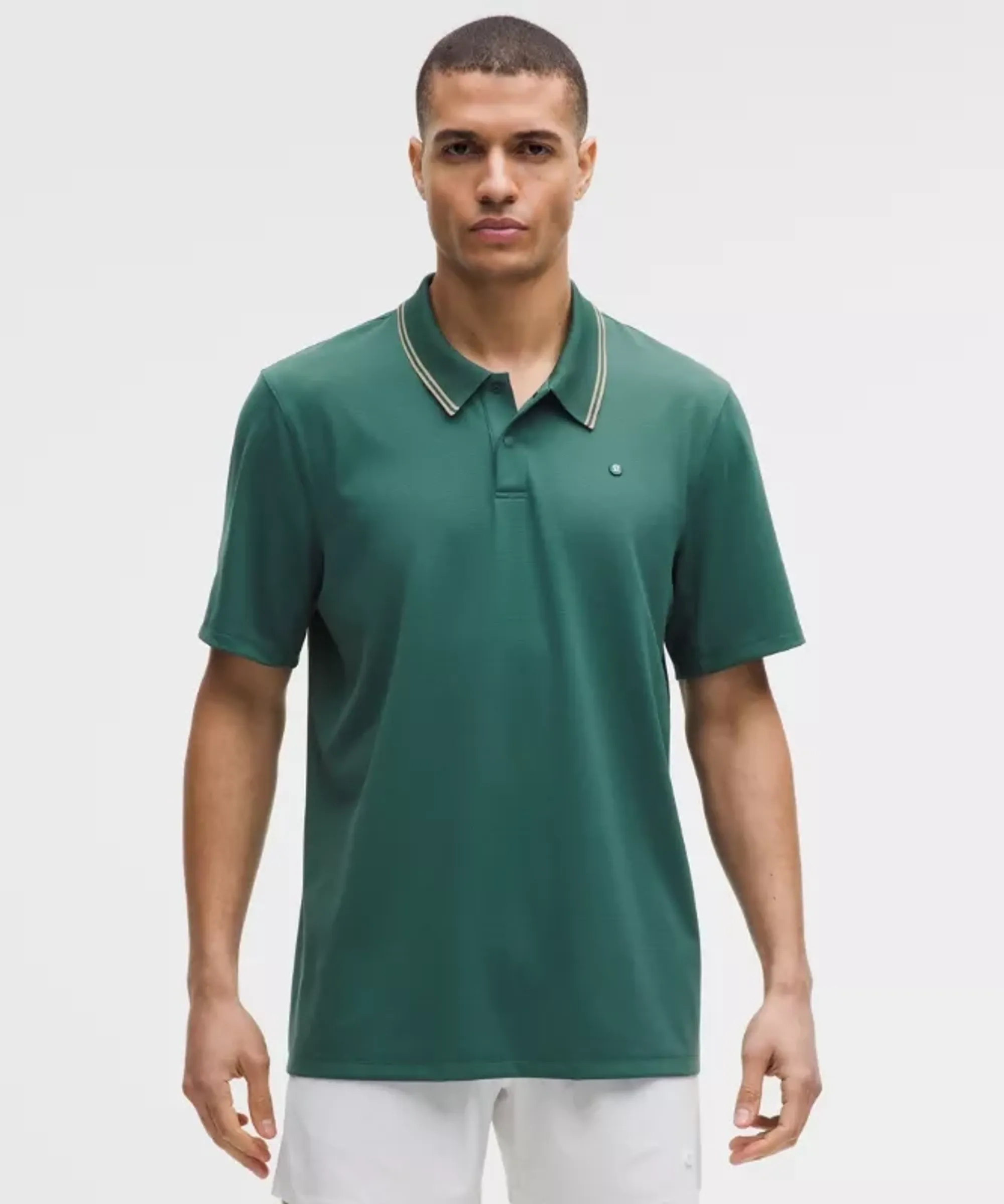 lululemon – Men's UV-Protective Short-Sleeve Polo Shirt – Color Green – Size Large
