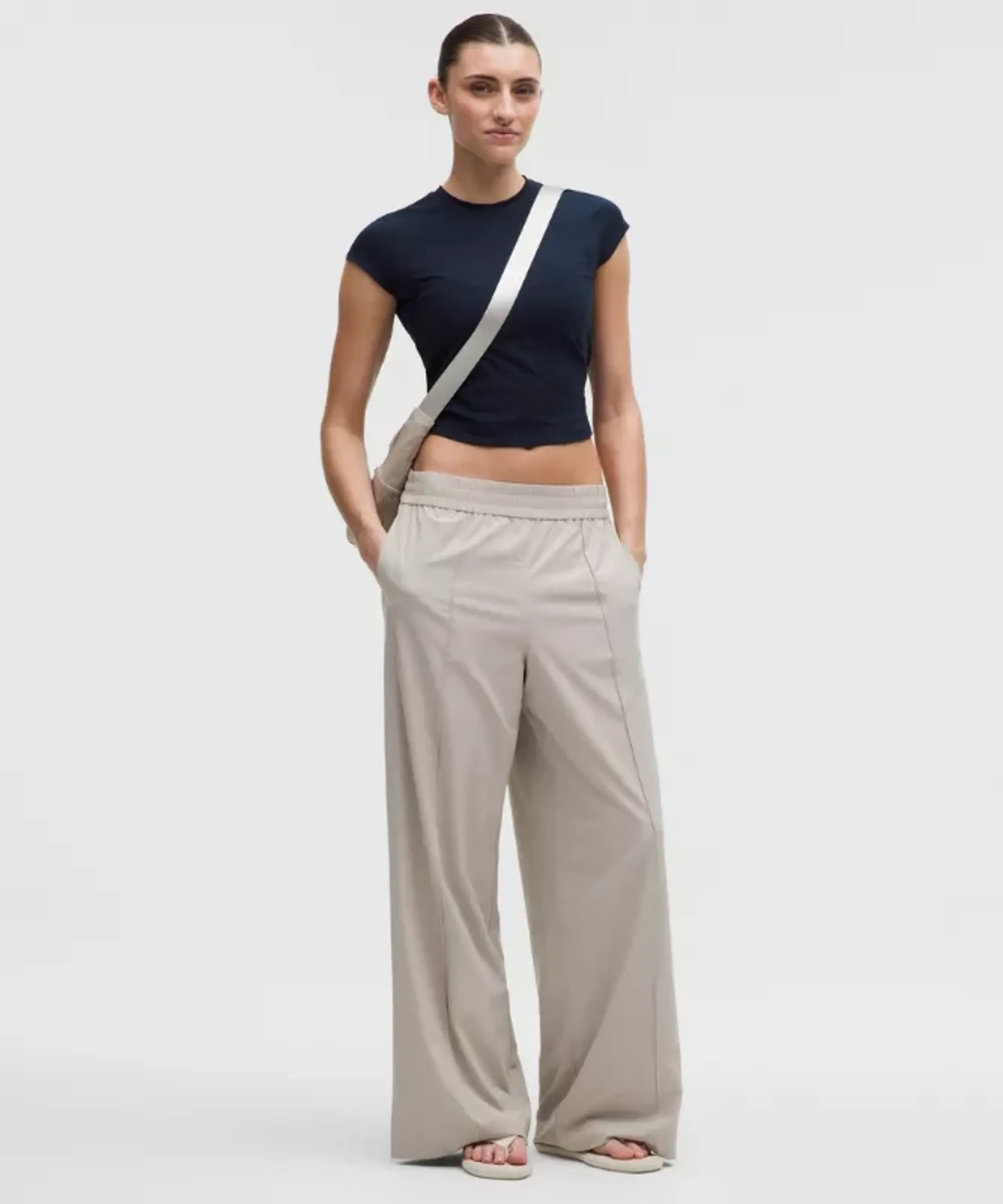 lululemon – Women's Breezily Mid-Rise Pants Regular – Color Khaki – Size Large