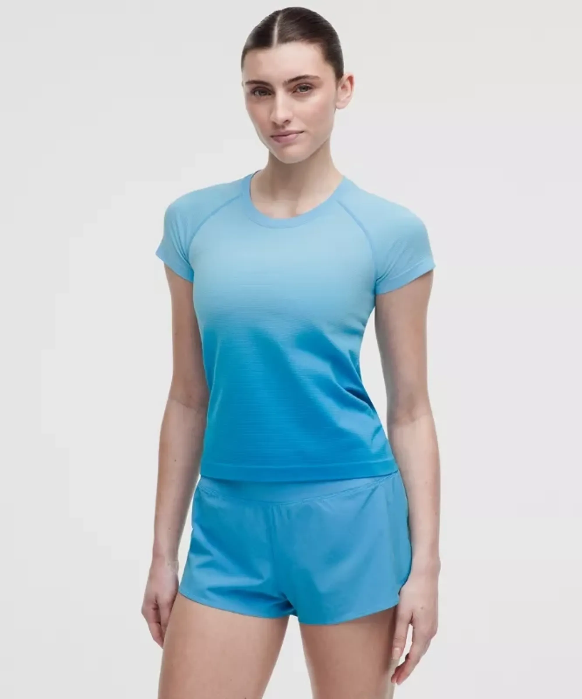 lululemon – Women's Swiftly Tech Short-Sleeve Shirt 2.0 Waist Length – Color Blue – Size 0