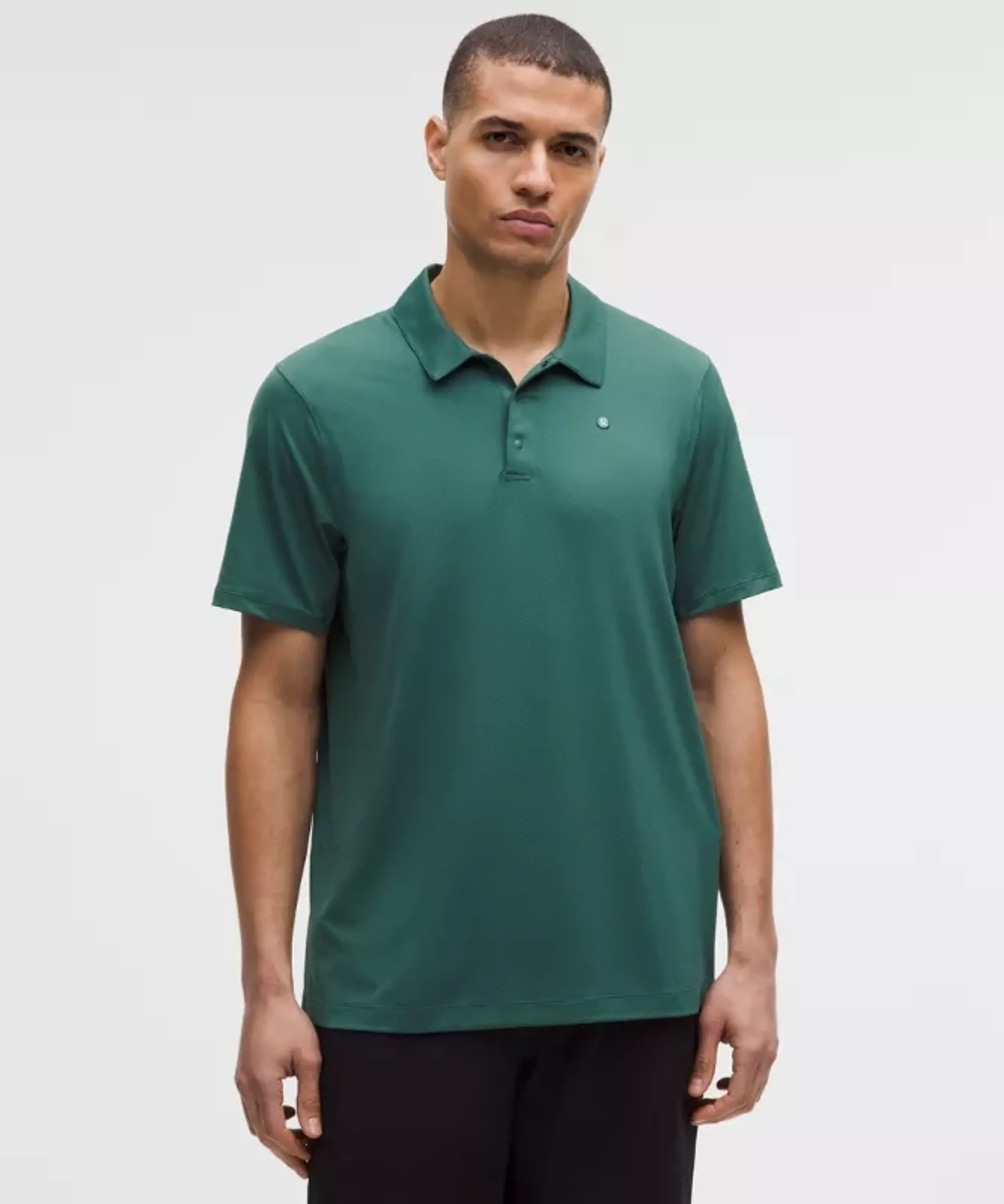 lululemon – Men's Logo Sport Polo Short-Sleeve – Color Green – Size Large