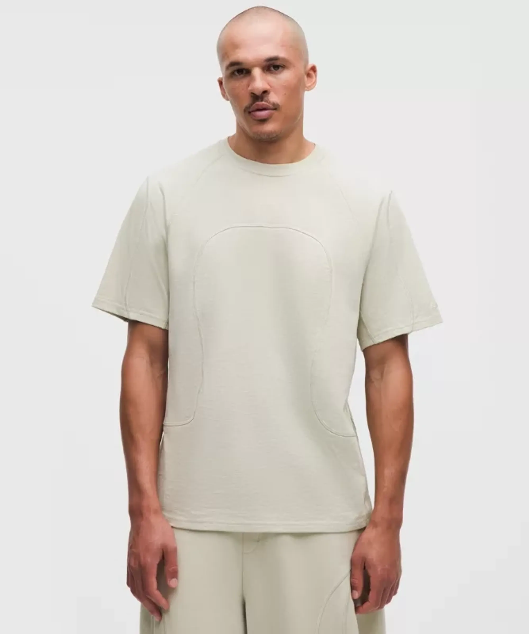 lululemon – Men's Organic Jersey Short-Sleeve Shirt SLNSH Collection – Color Khaki – Size Large