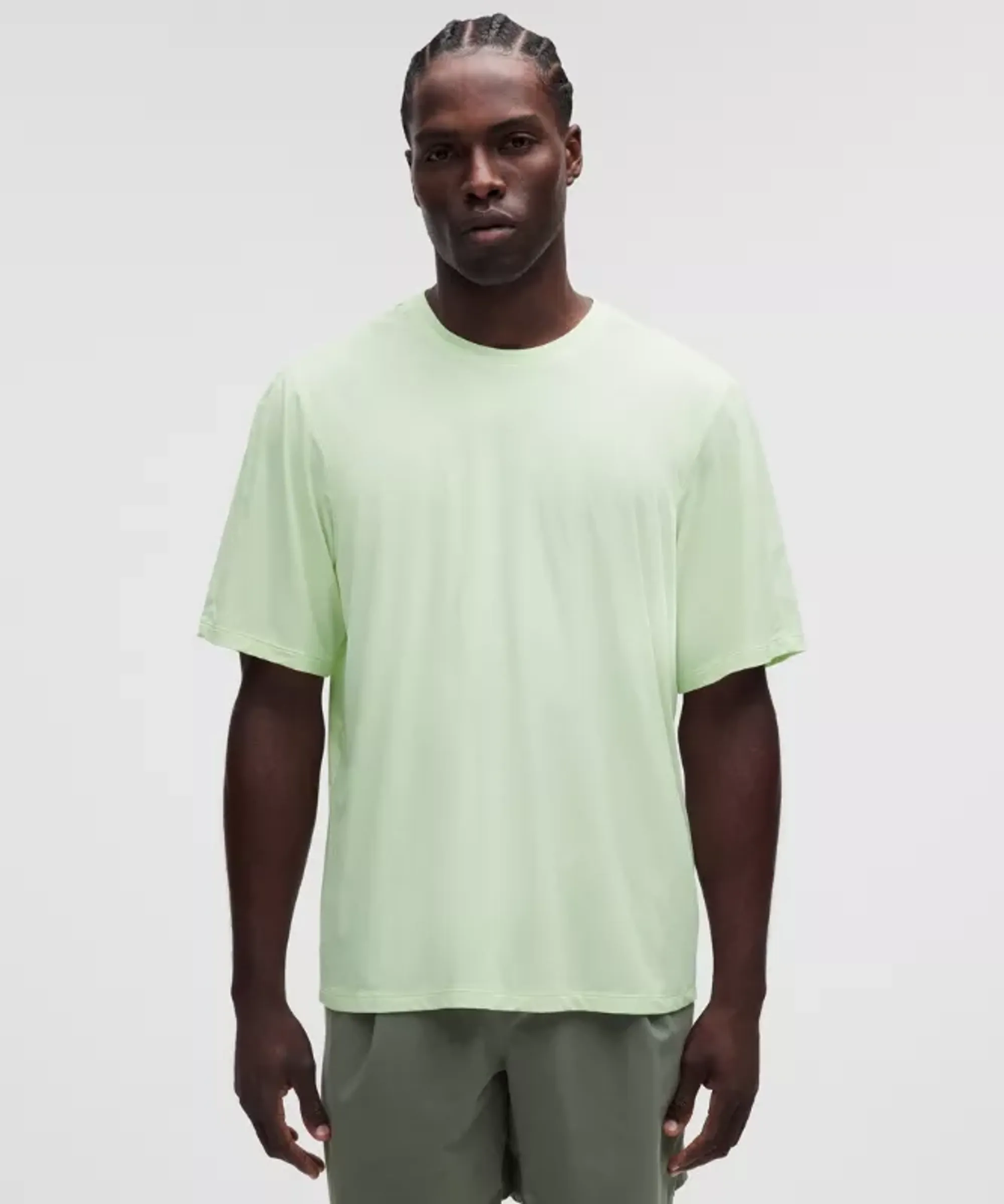lululemon – Men's Brushed Yoga Crewneck T-Shirt – Color Green/Pastel – Size Large
