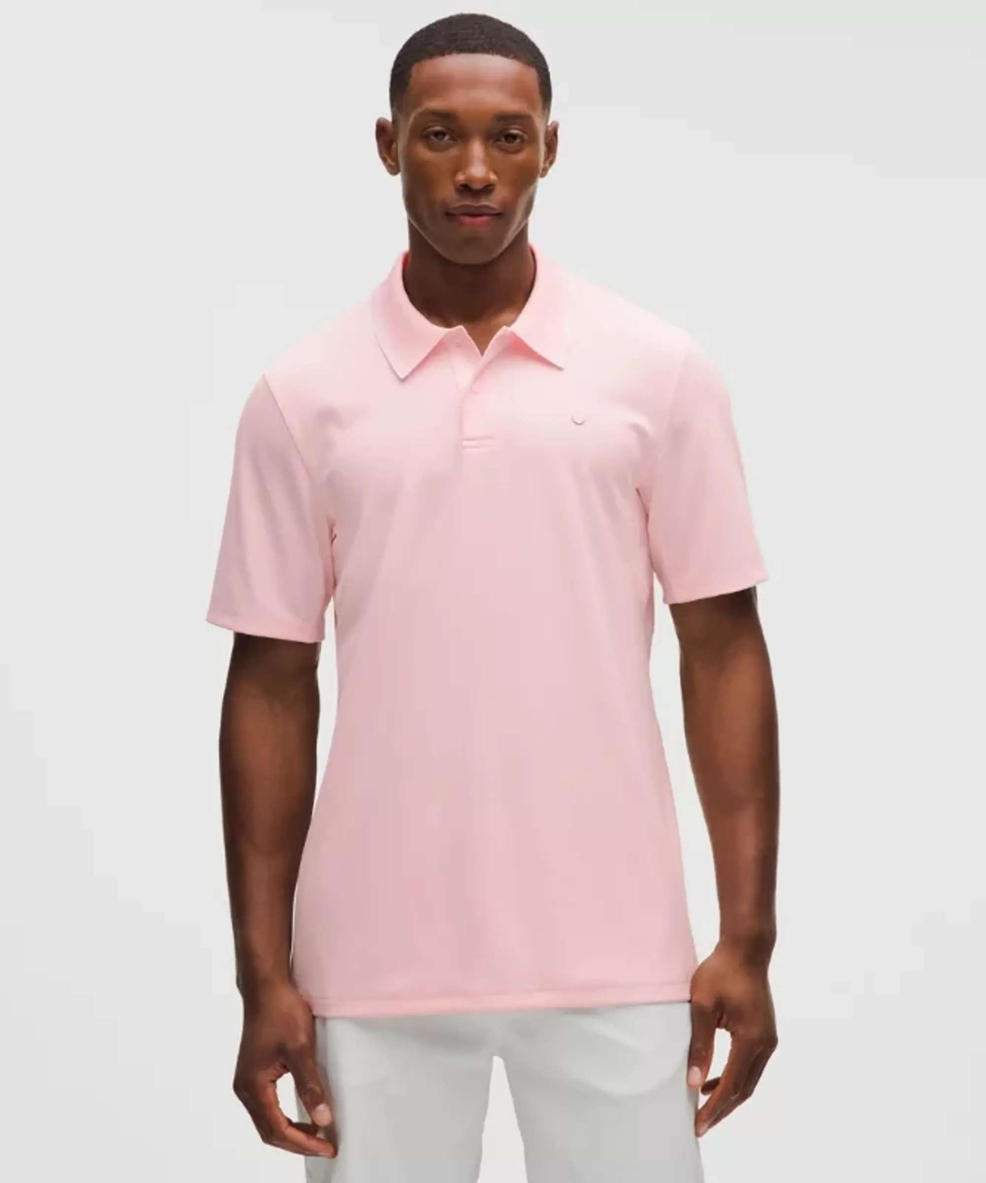 lululemon – Men's UV-Protective Short-Sleeve Polo Shirt – Color Pink – Size Large