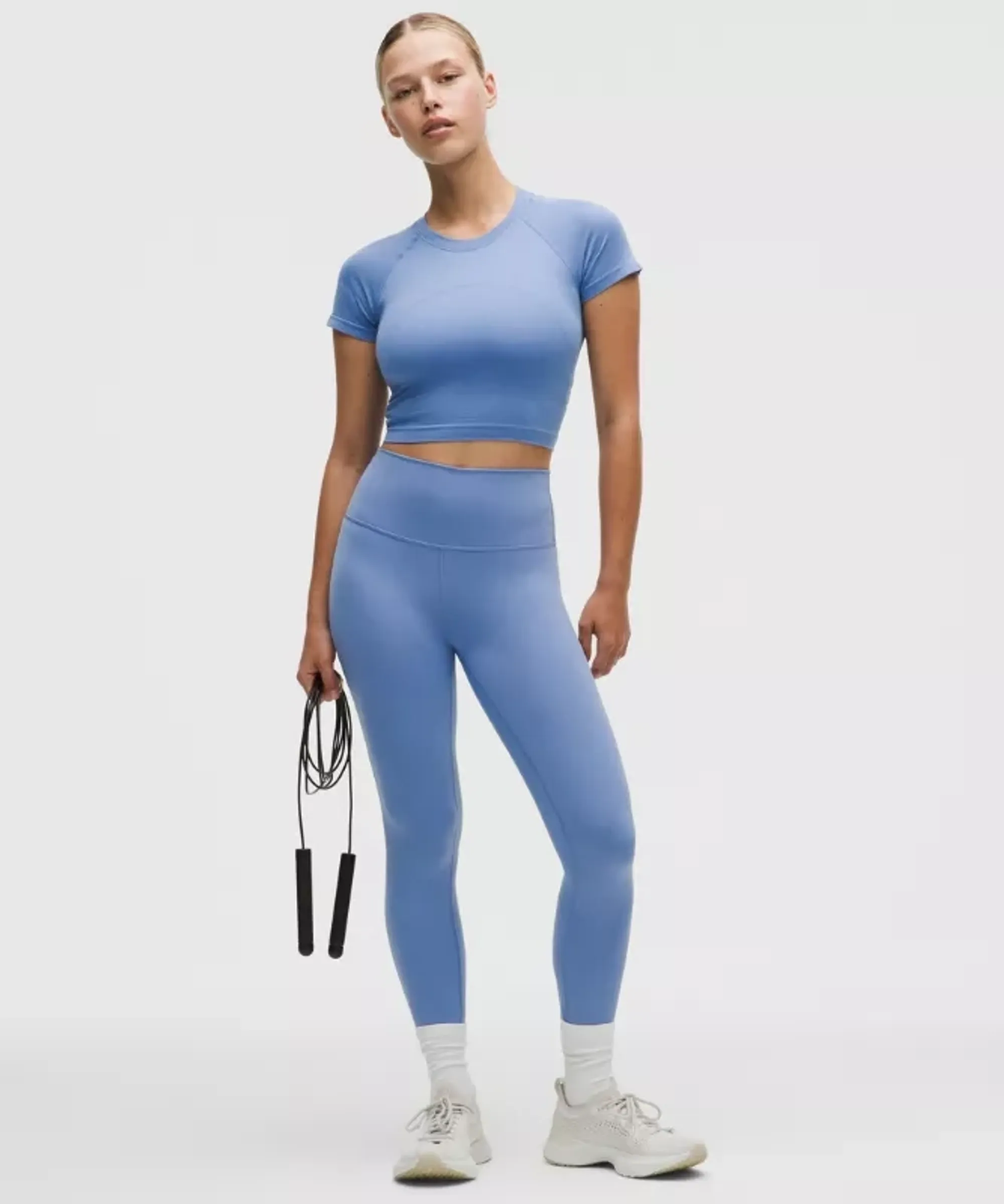 lululemon – Women's Wunder Train High-Rise Crop Leggings – 23" – Color Blue – Size 0