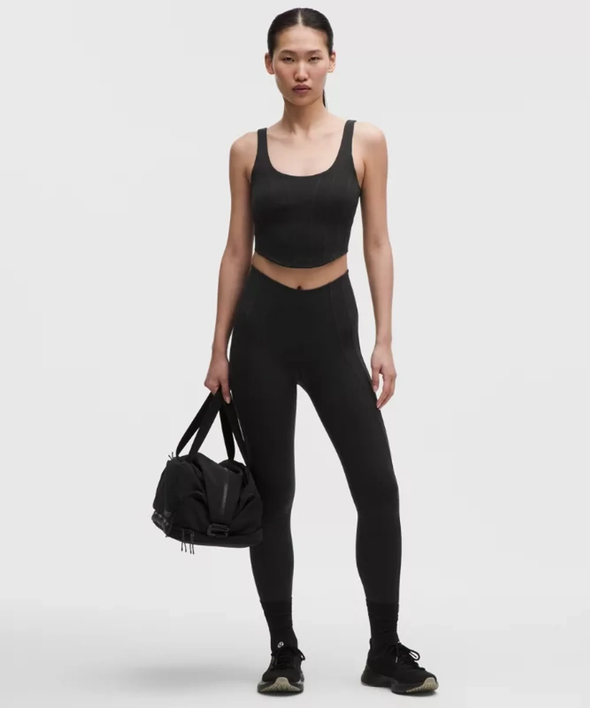 lululemon – Women's Ultralu Corset-Stitch Tight Leggings – 25" – Color Black – Size 10