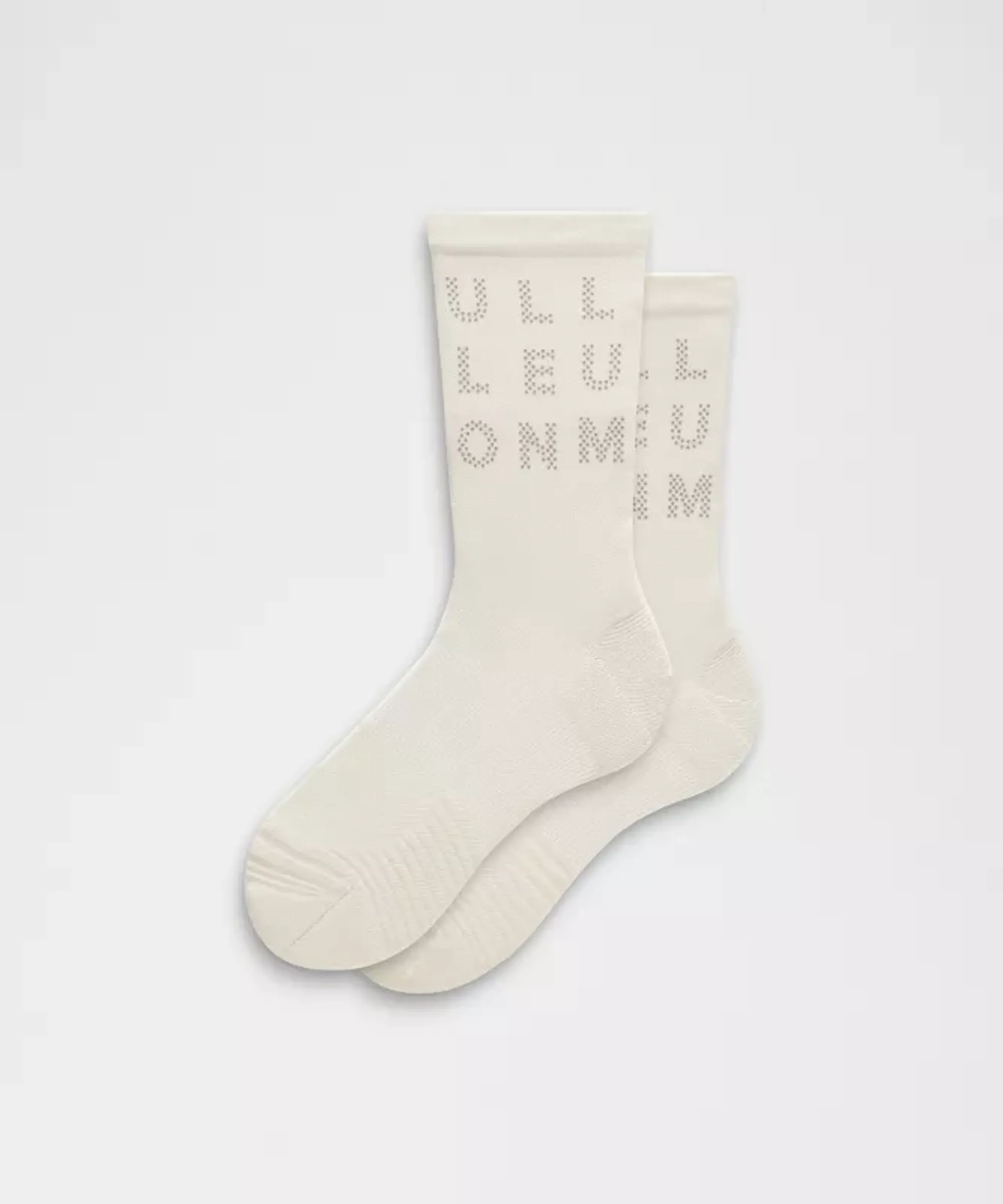 lululemon – Power Stride Crew Socks Reflective – Color White – Size Large