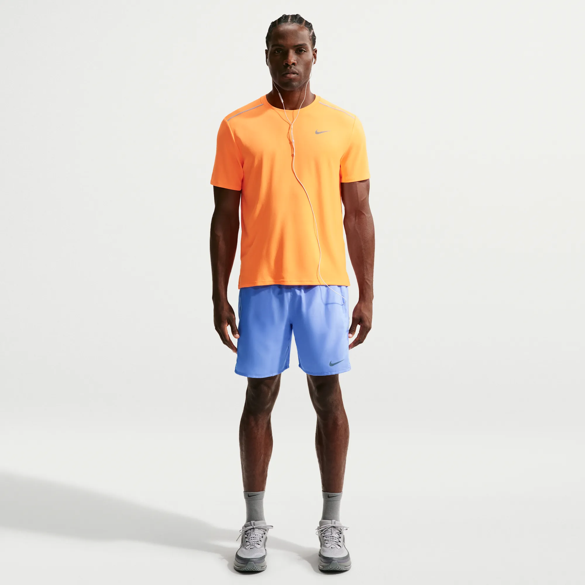 Nike Miler Men's Dri-FIT 2-in-1 18cm Running Shorts - Blue