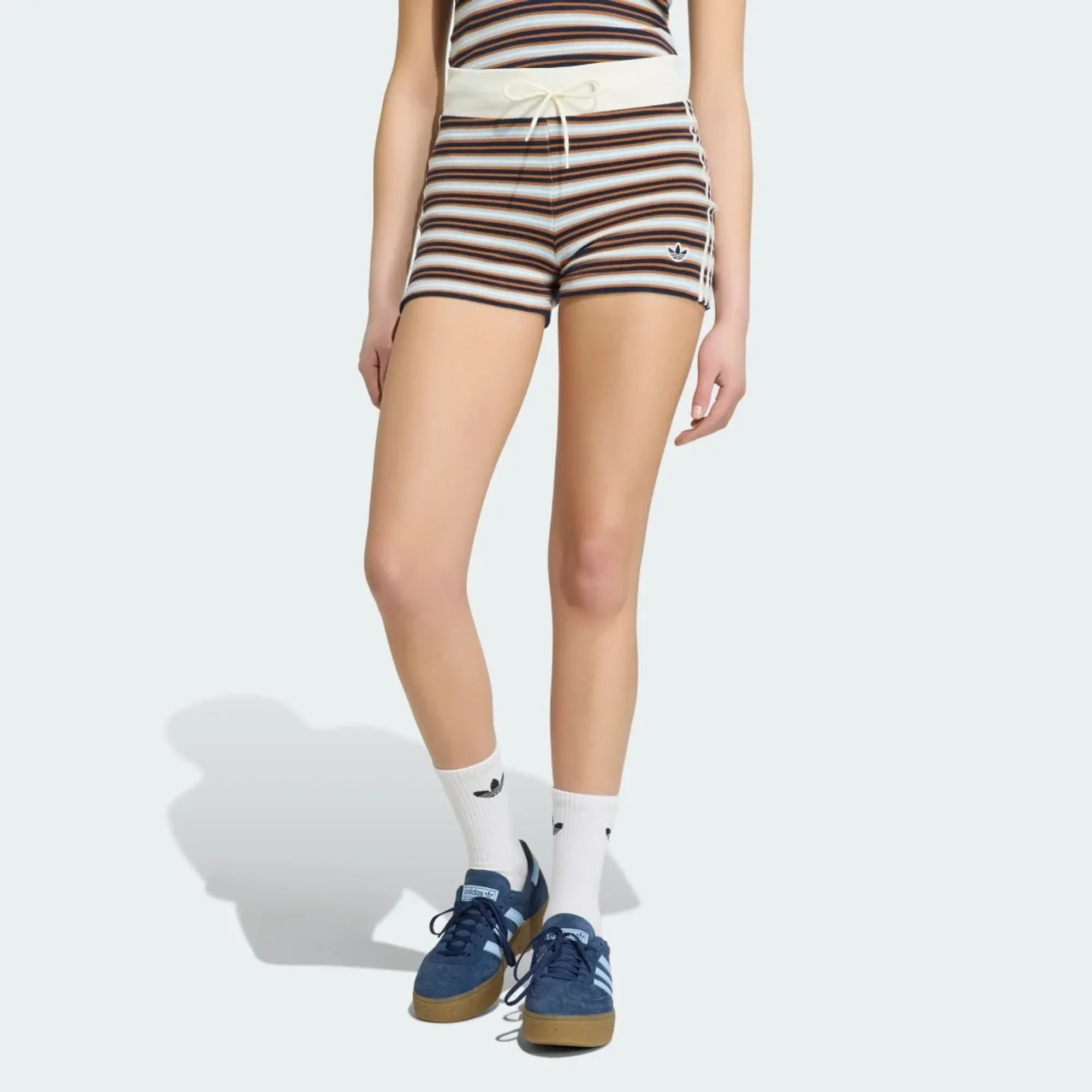 adidas ADIDAS ORIGINALS SUMMER GLOW STRIPED BOOTY SHORTS