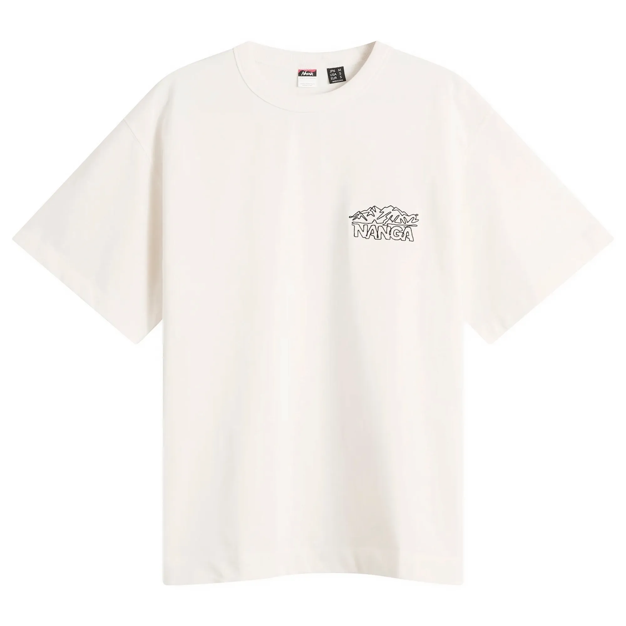 NANGA Men's Eco Hybrid Line Drawing T-Shirt White