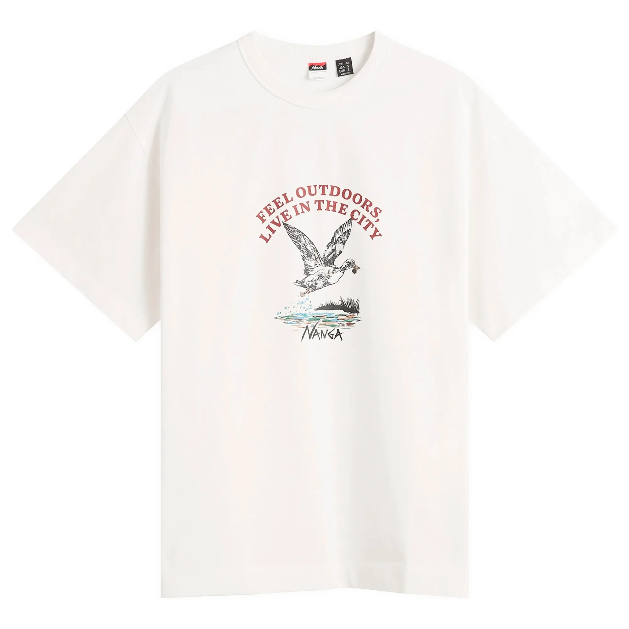 NANGA Men's Eco Hybrid Duck Vintage T-Shirt White