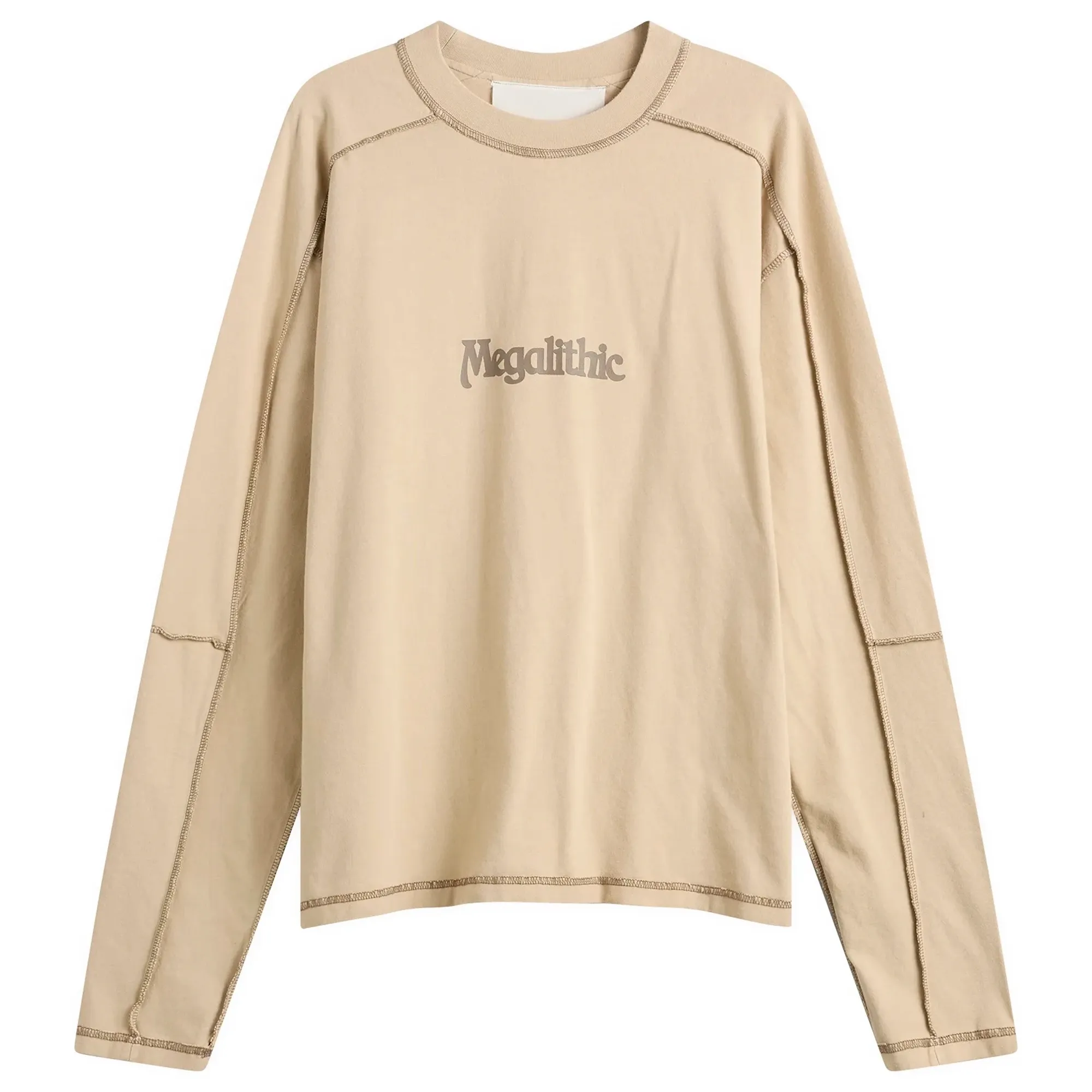 KA_YO_Prototype Men's Heavyweight Longsleeve Graphic T-Shirt Plaza Taupe