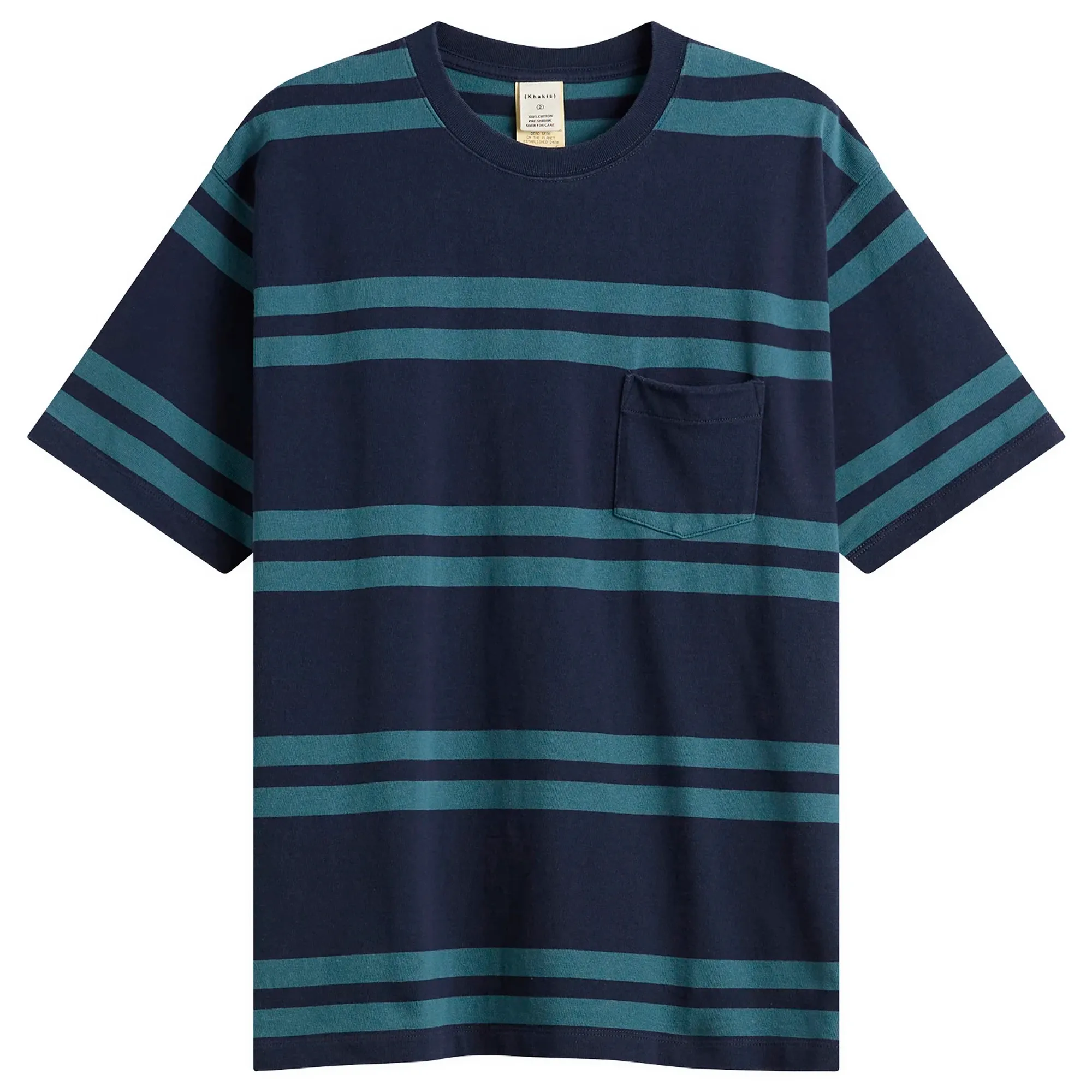 Khakis Men's Bold Stripe S/S Tee Navy