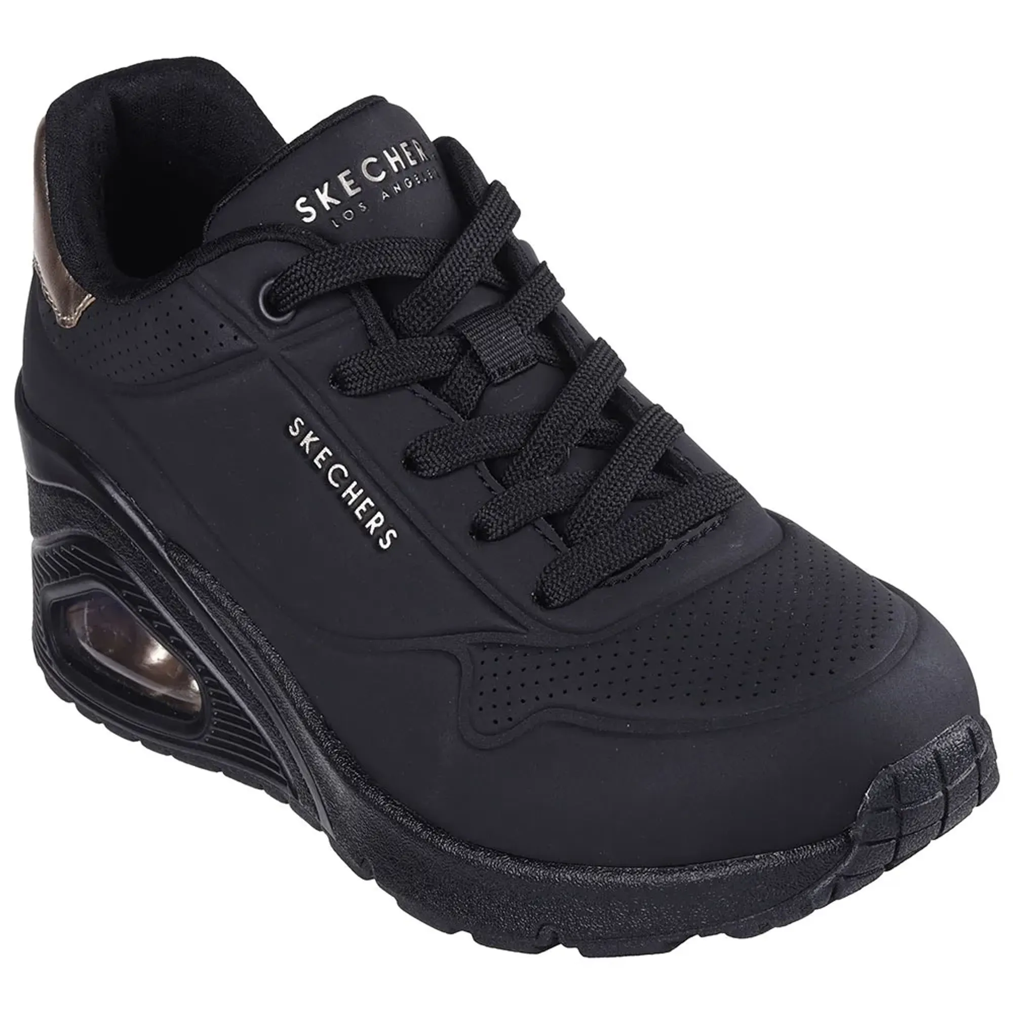 Skechers Women's Uno Wedge - HI Steps Sneaker in Black
