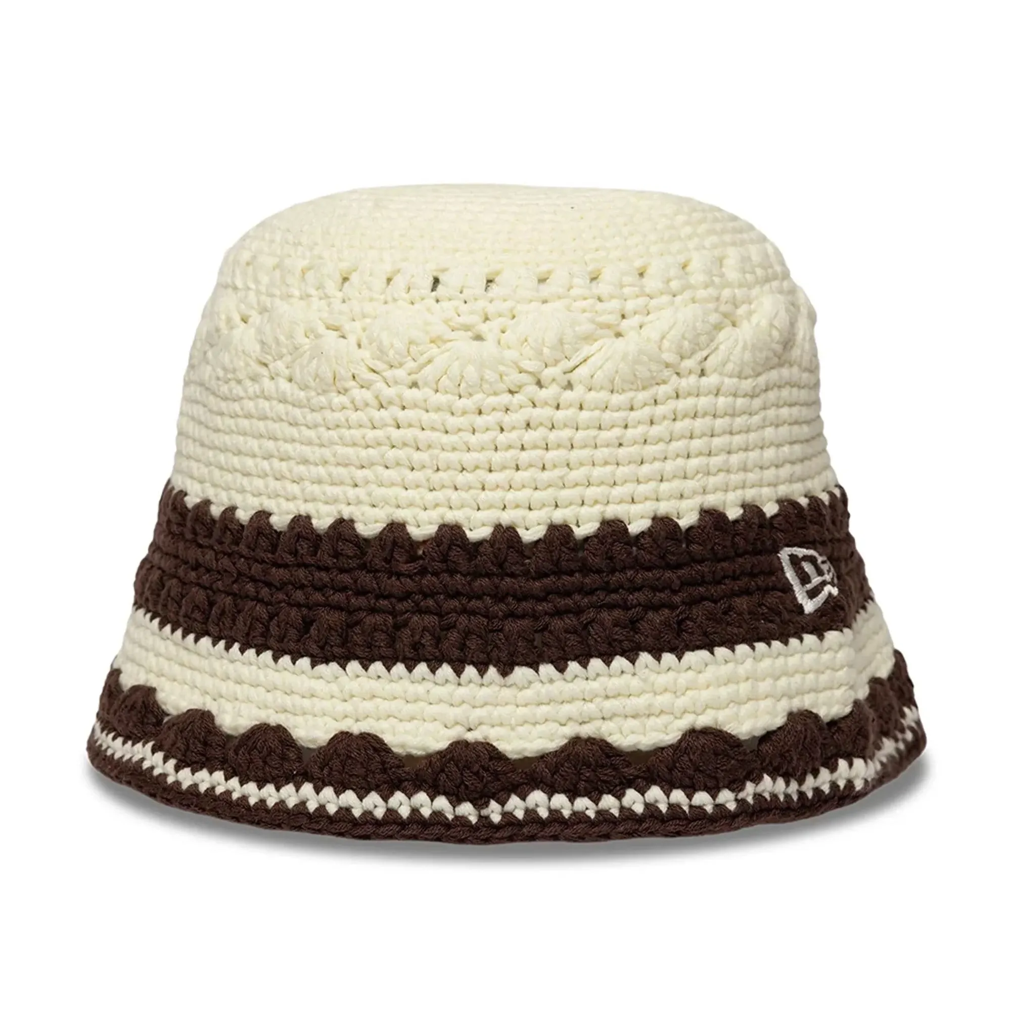 New Era Crochet Border White Explorer Bucket Hat adult unisex