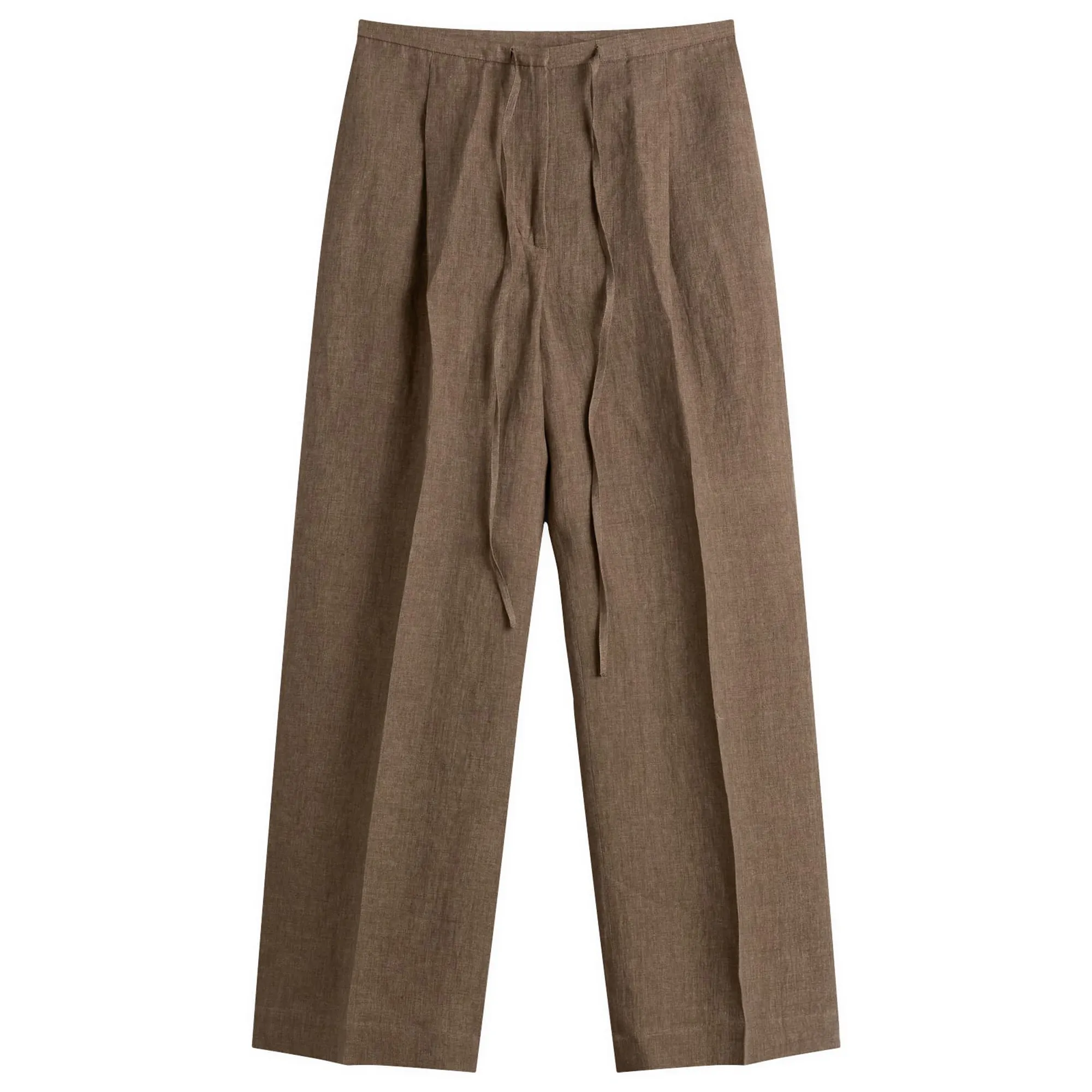 Rohe Relaxed drawstring trousers Brown Melange