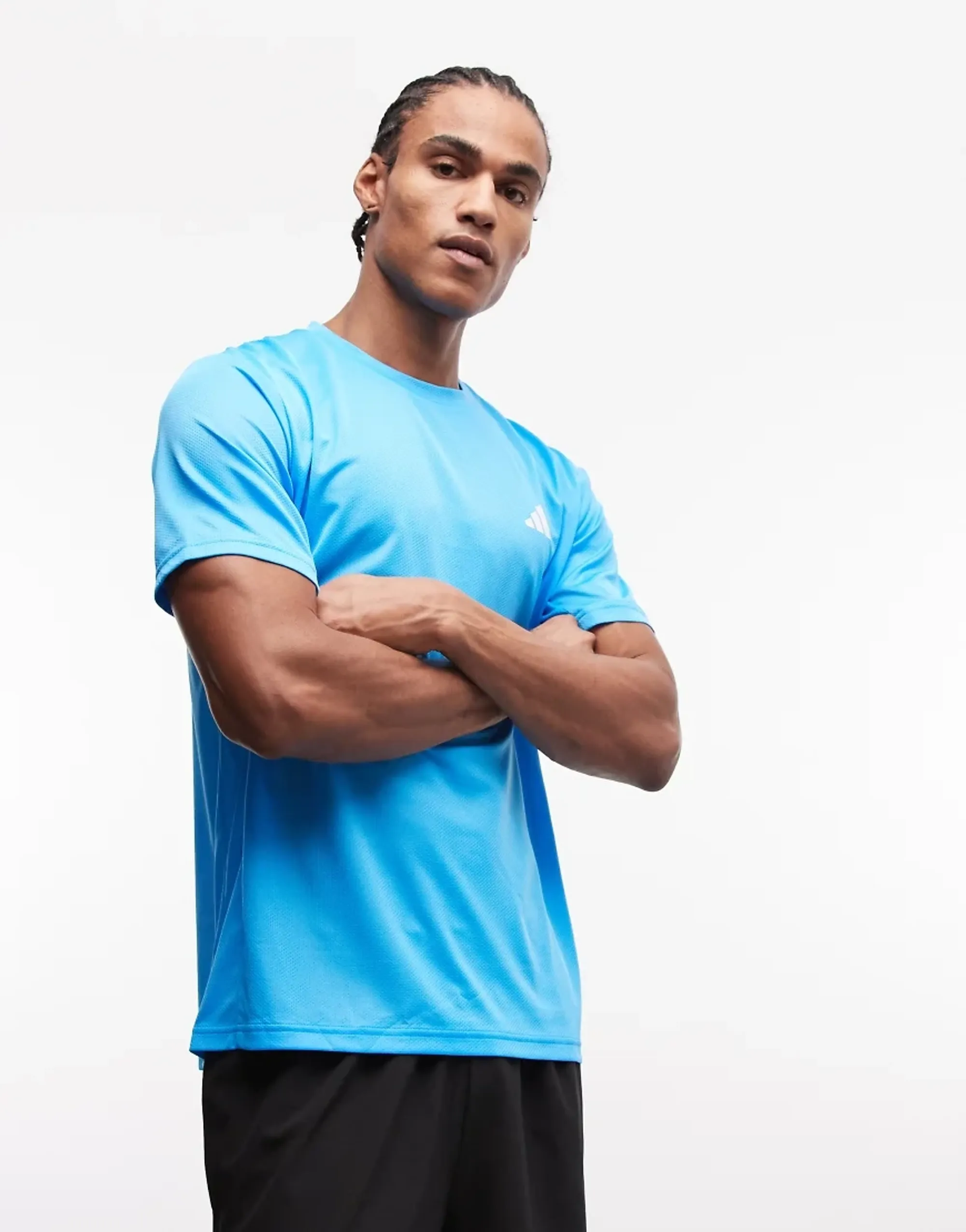 Adidas Training Essentials T-Shirt In Blue-Black