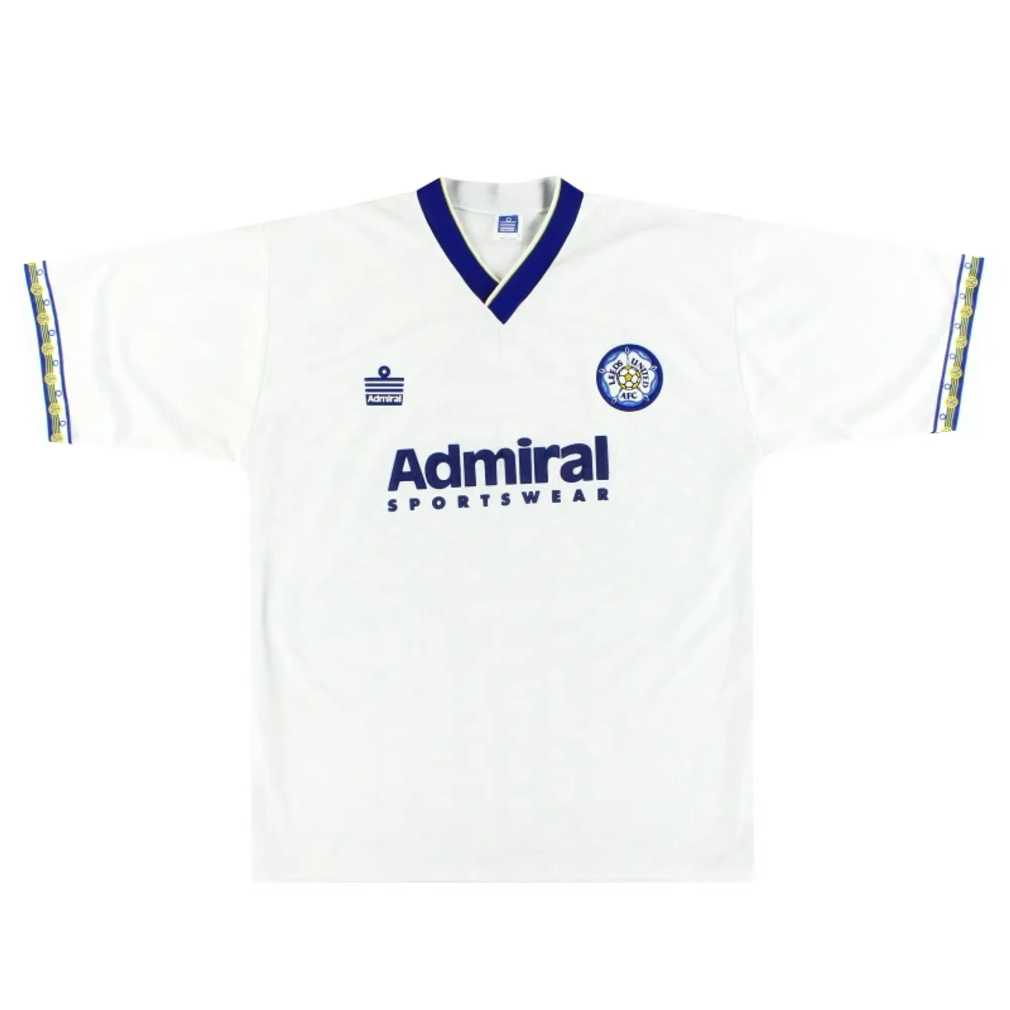1992-93 Leeds Admiral Home Shirt XL - Leeds / Excellent 