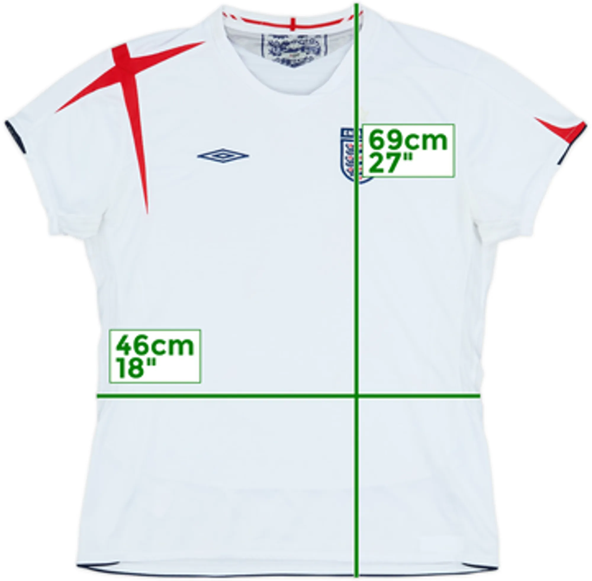 2005-07 England Home Shirt - 6/10 - (Women's XL)