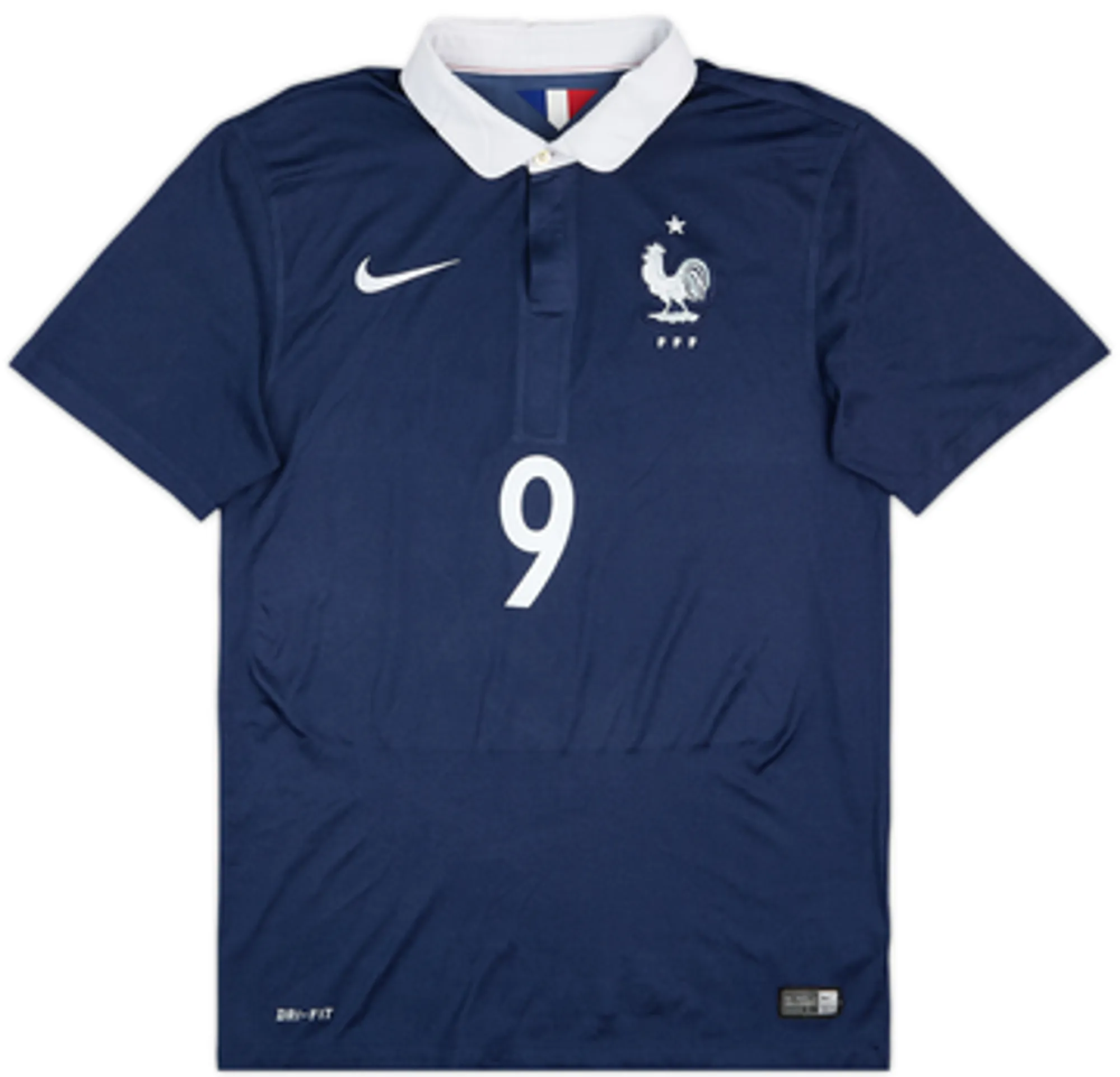 2014-15 France Home Shirt Giroud #9 - 8/10 - (M)