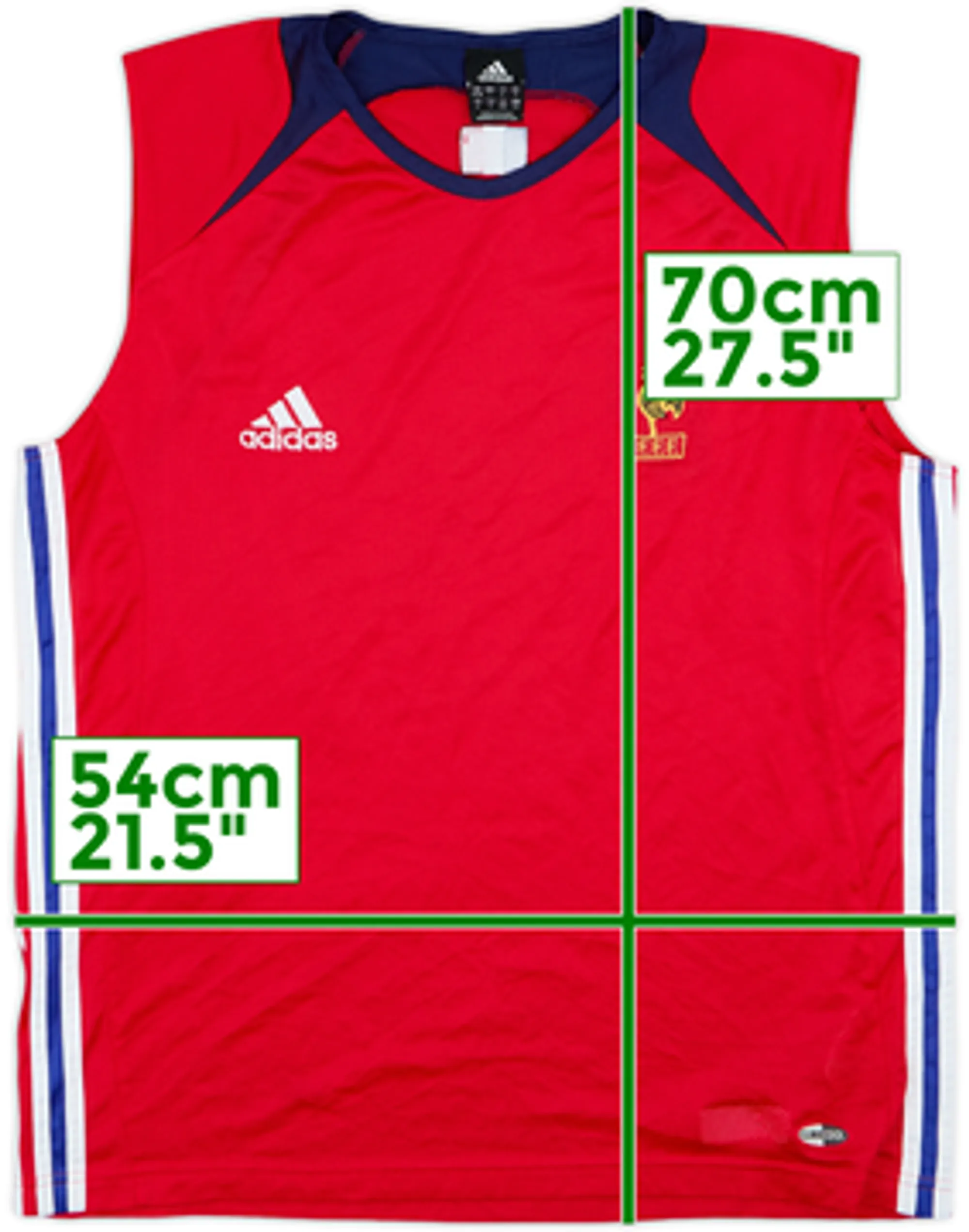 2004-05 France adidas Training Vest - 8/10 - (L/XL)