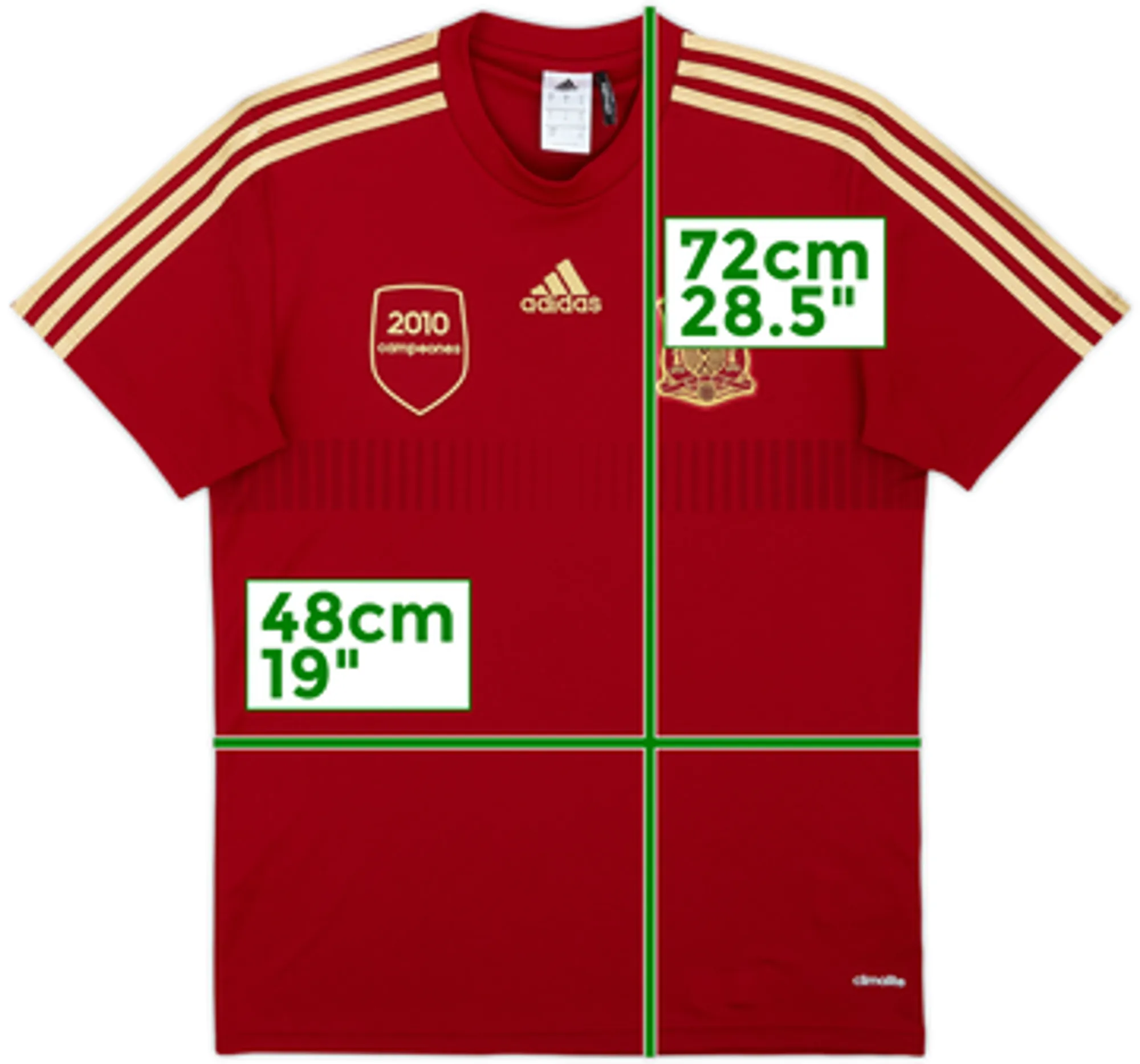 2013-14 Spain '2010 campeones' adidas Training Shirt - 10/10 - (S)