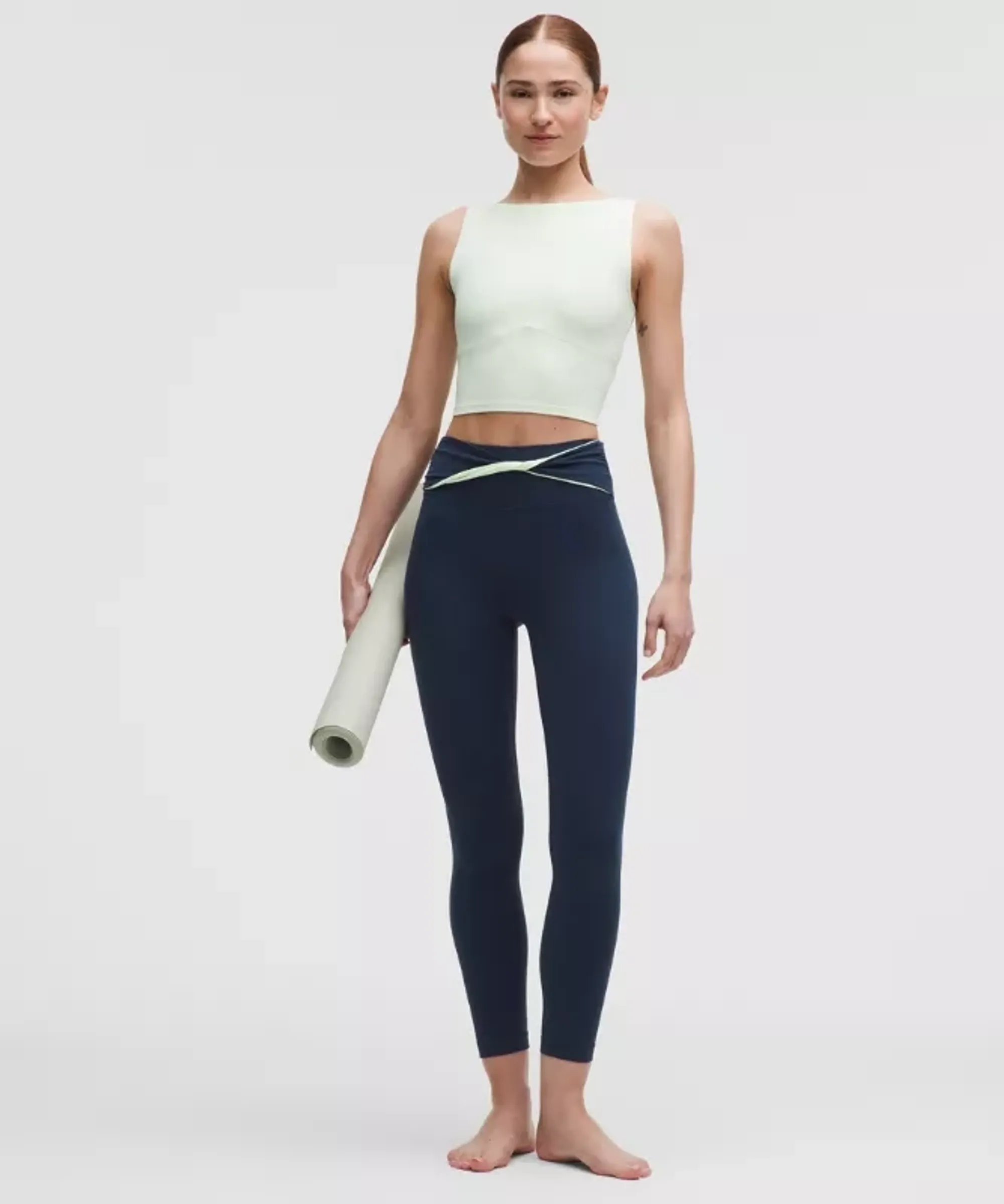 lululemon – Women's Nulu Twist-Front High-Rise Tight Leggings – 25" – Color Blue/Green – Size 12