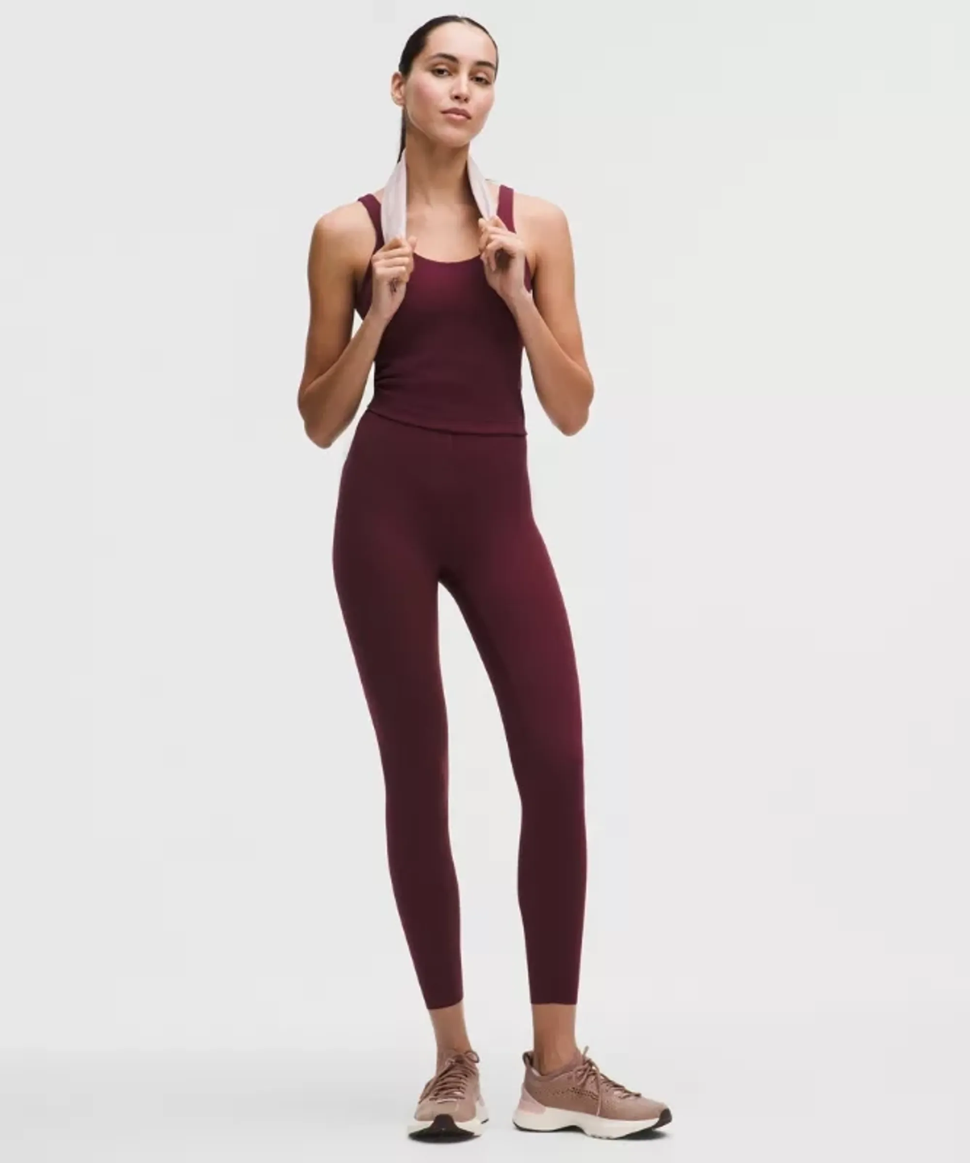 lululemon – Women's Glow Up Super-High-Rise Tight Leggings – 25" – Color Burgundy/Red – Size 2