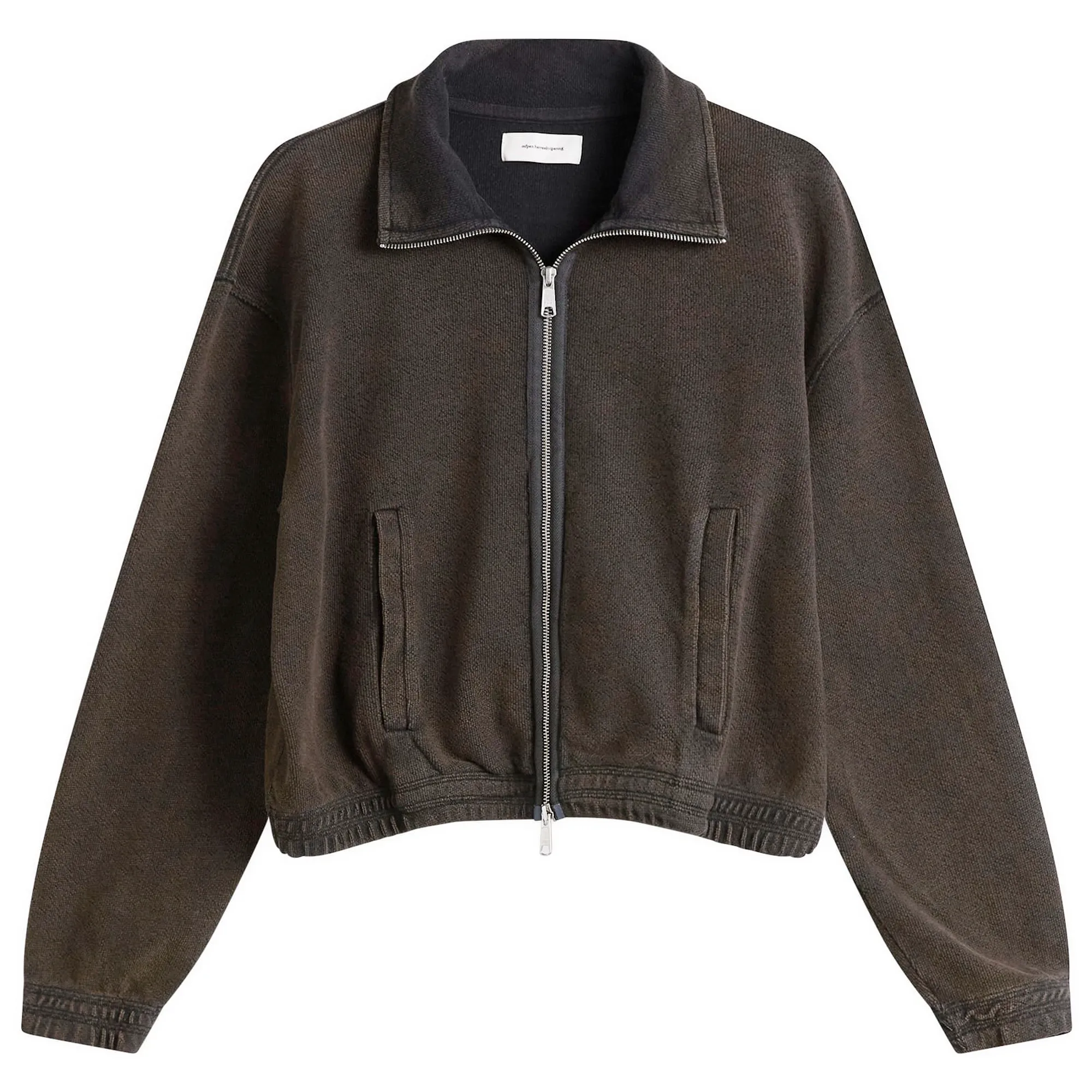mfpen Women's Cropped Covet Full Zip Burned Black