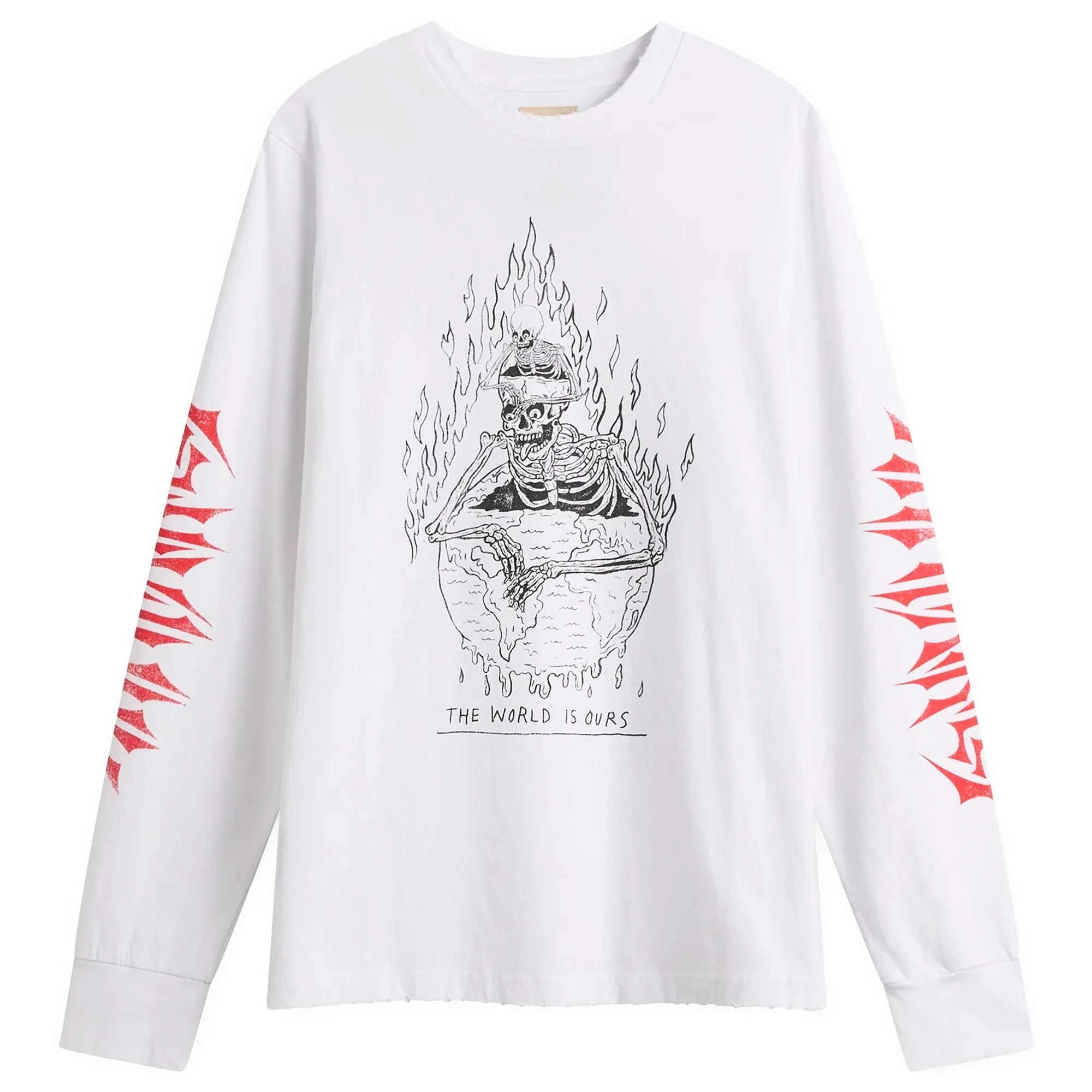 Gallery Dept Men's. The World Is Ours Long Sleeve T-Shirt Clean White