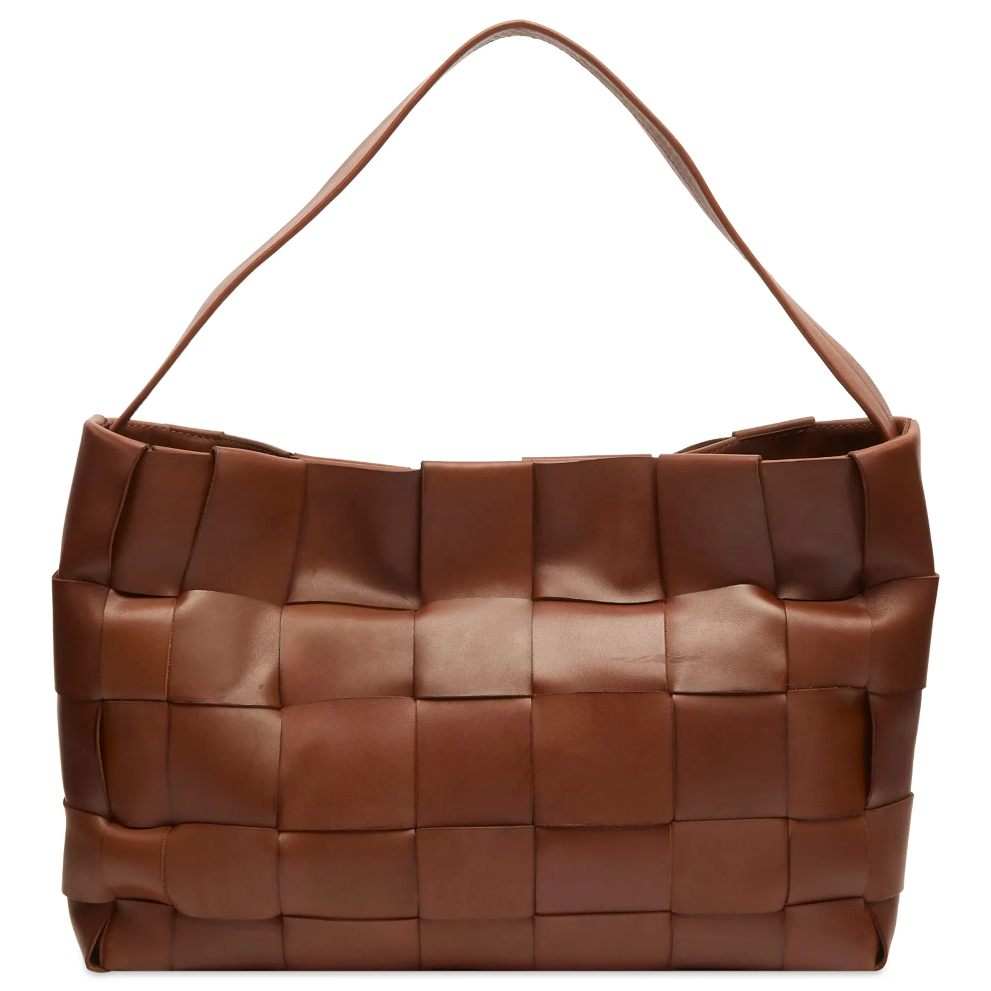 ST. Agni Women's Woven Large Tote Chestnut