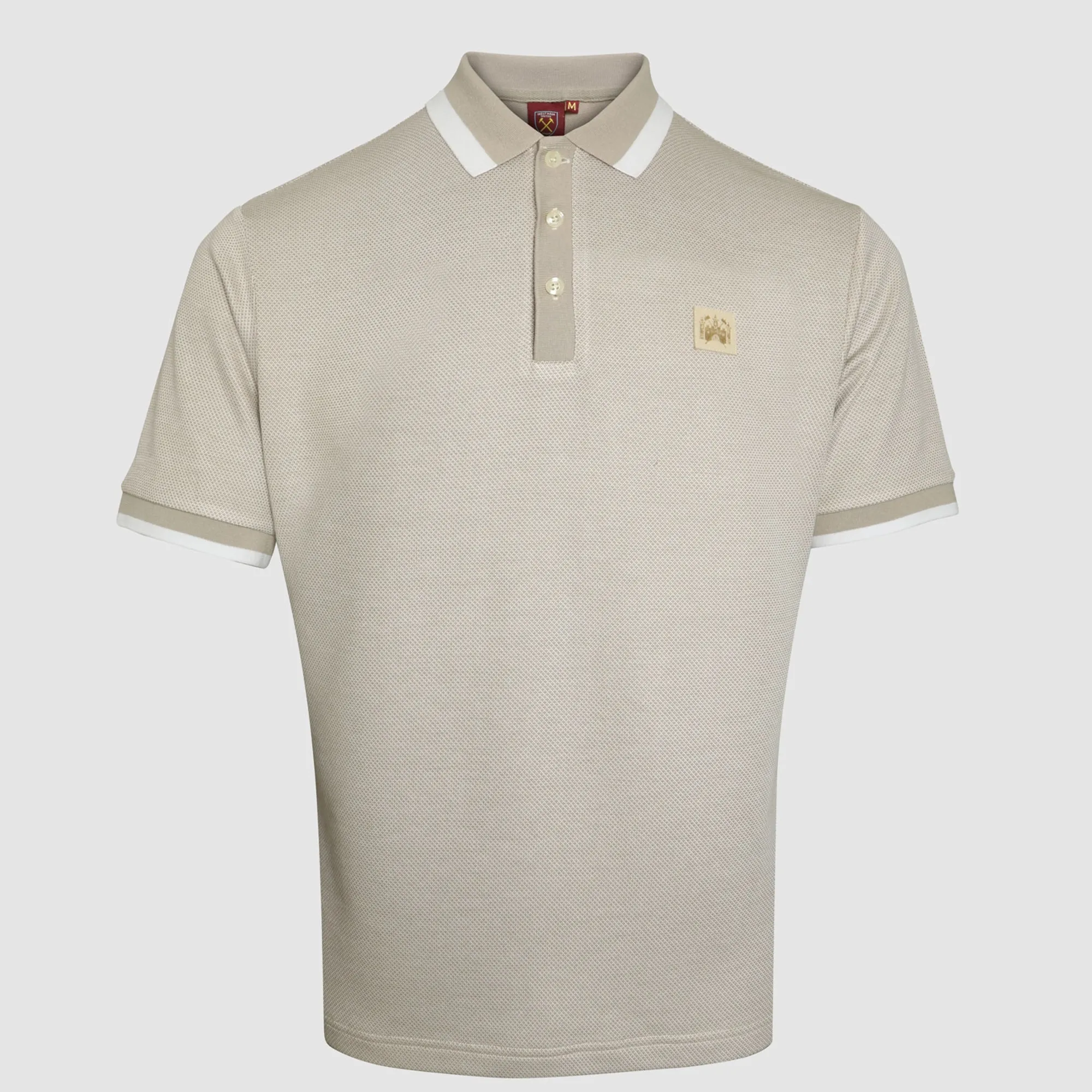 West Ham Stone Castle Pique Tipped Polo